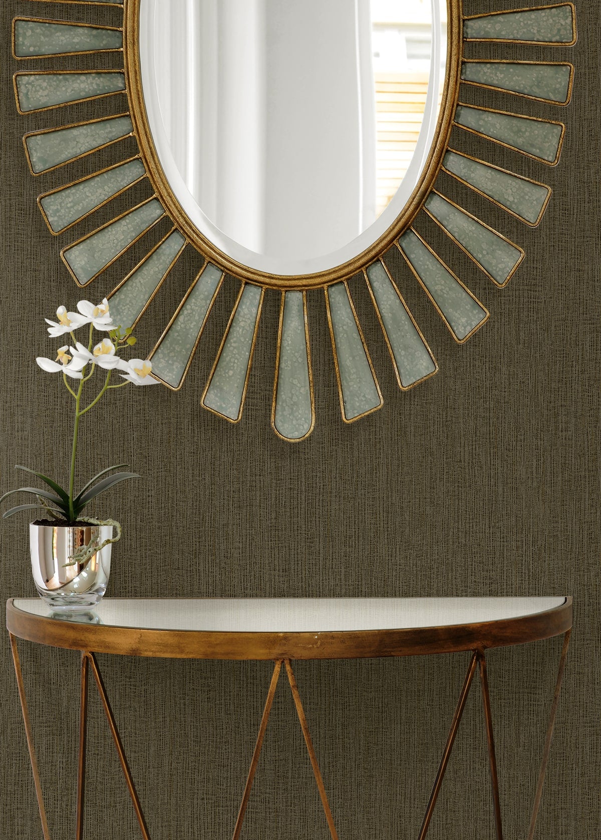 Natural Tether wallpaper in truffle color - pattern number RA41525 - by Seabrook in the Raffia collection