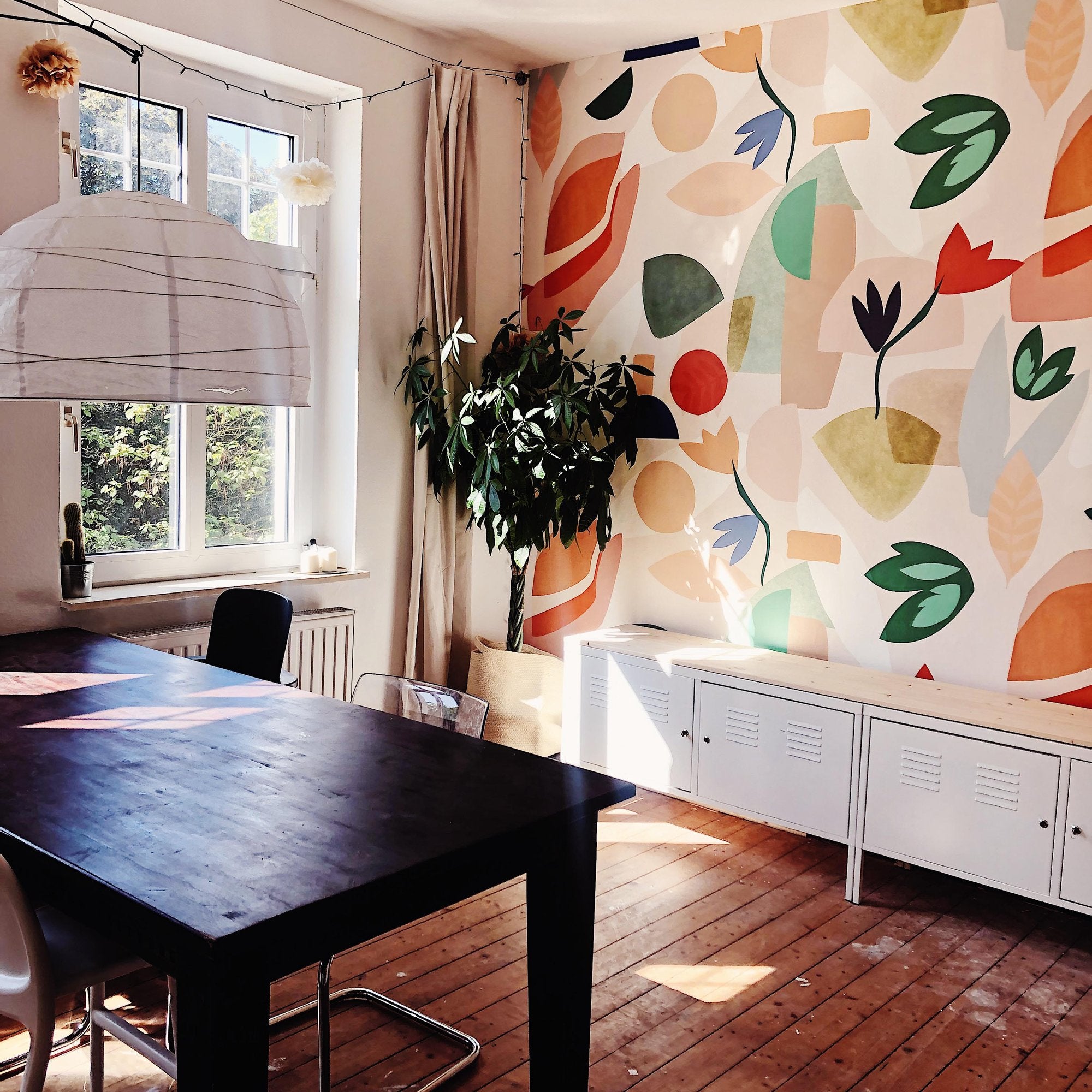 Pieces 4 Panel Mural in multi-colored color - pattern number RB254 - by Grandeco in the Day Dreamers collection