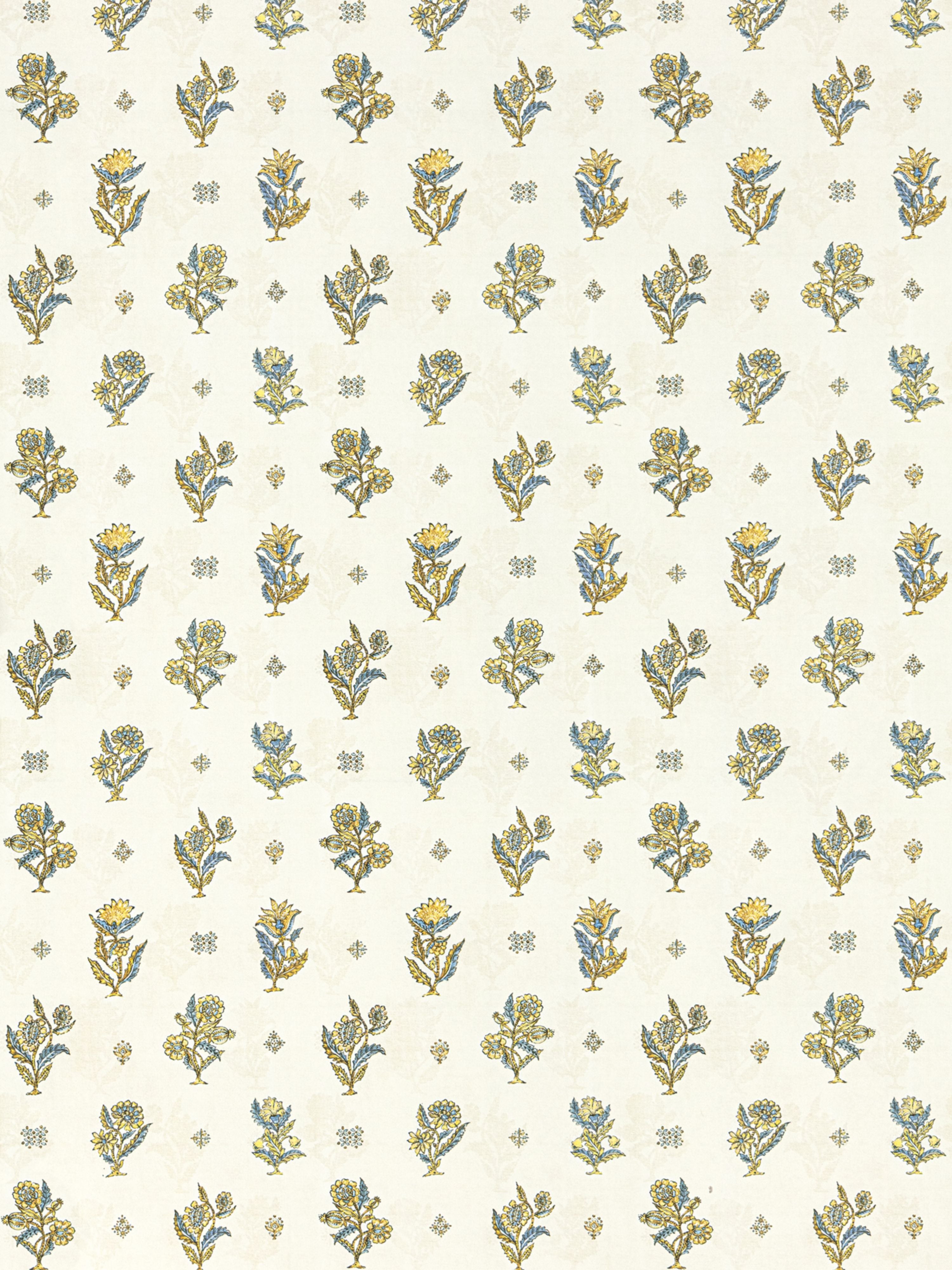Calico wallpaper in golden sky color - pattern number SC WP88612D0003 - by Scalamandre in the collection