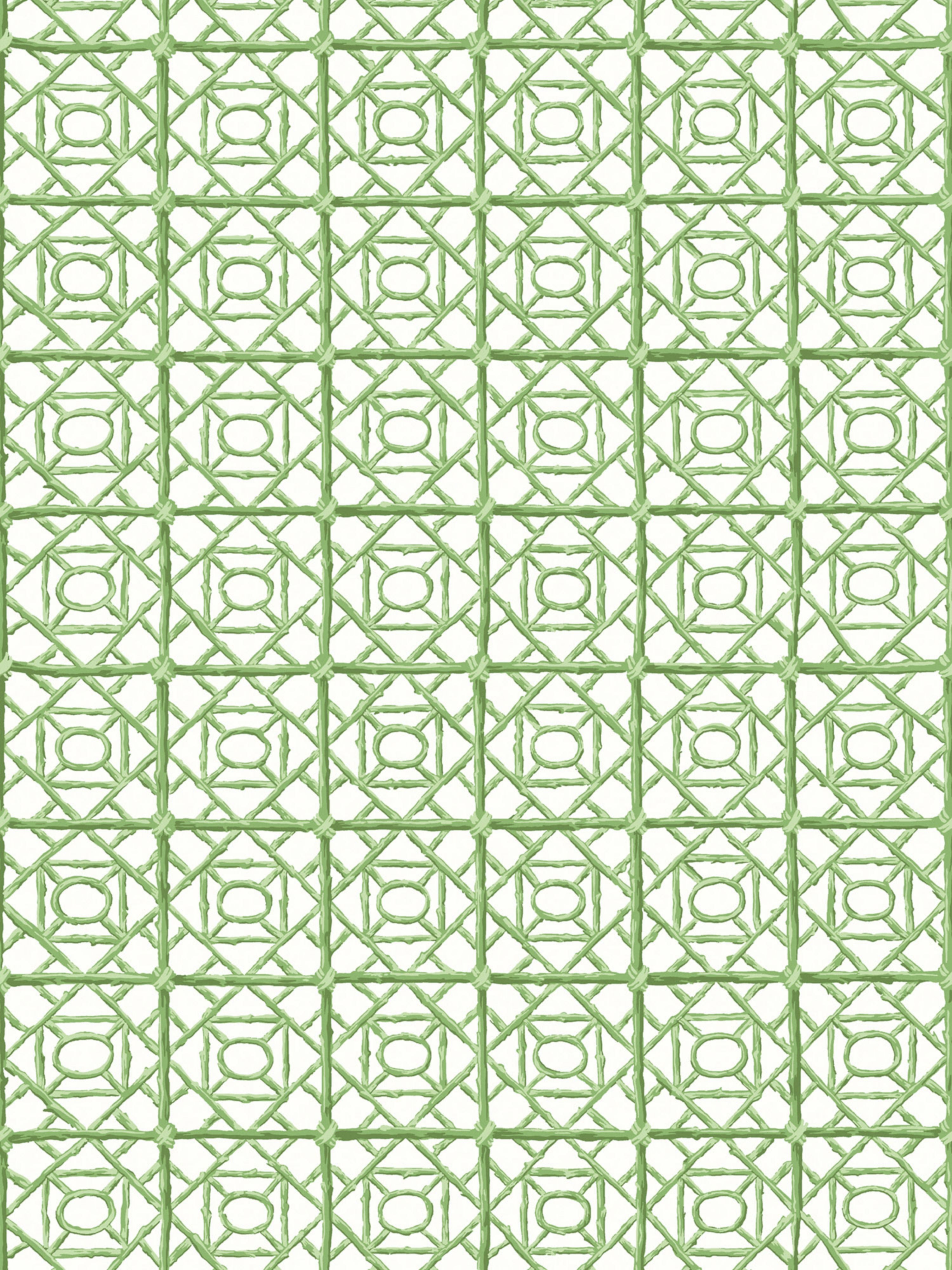 Ormond Fret wallpaper in grass color - pattern number SC WP88613D0007 - by Scalamandre in the collection