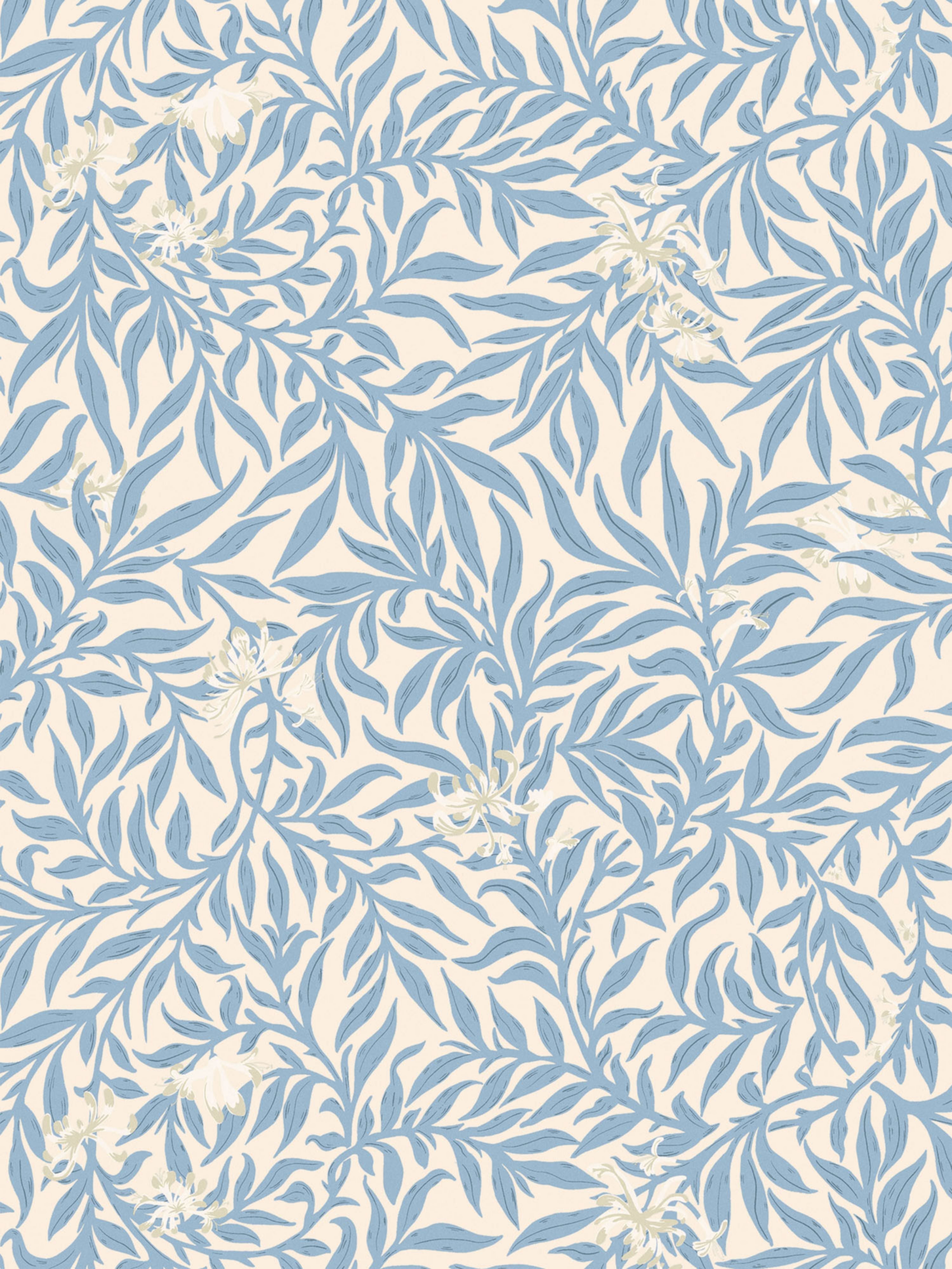 Honeysuckle wallpaper in misty blueberry color - pattern number SC WP88617D0005 - by Scalamandre in the collection