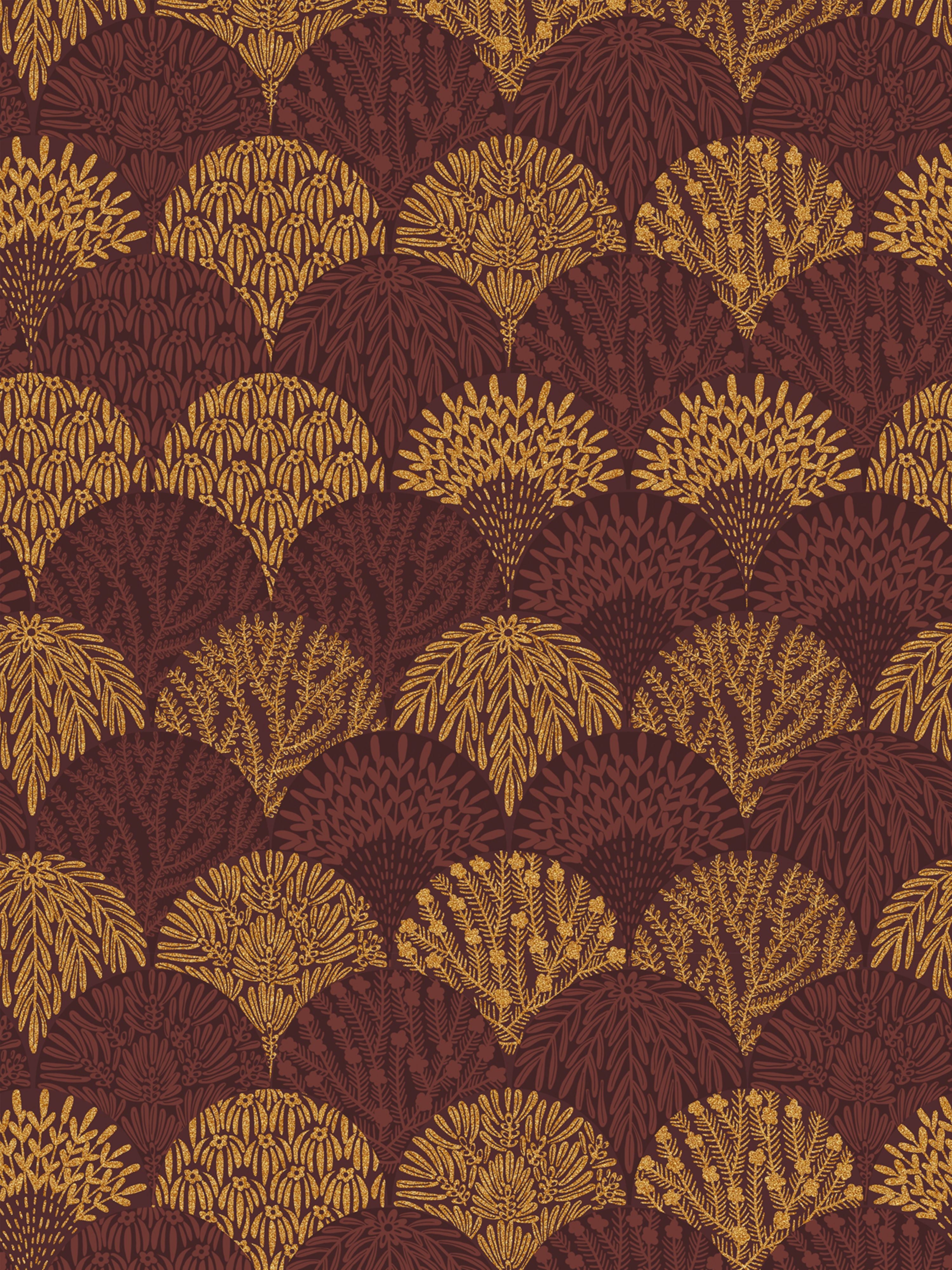 Herb Garden wallpaper in port color - pattern number SC WP88618D0008 - by Scalamandre in the collection