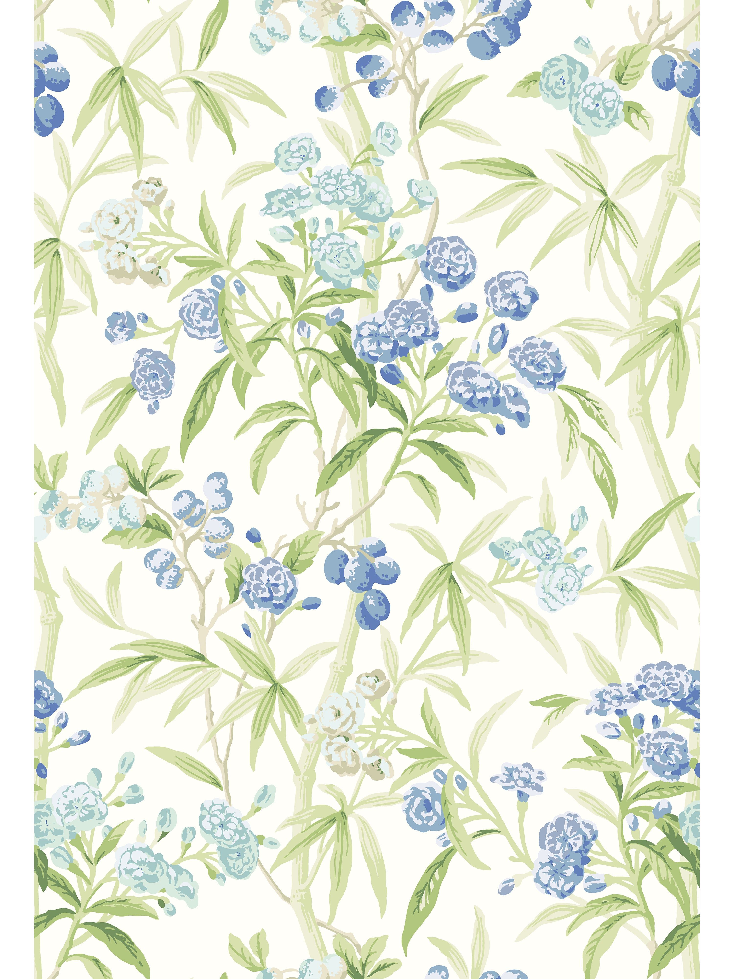 Lanai wallpaper in lagoon color - pattern number SC 0001WP88431 - by Scalamandre in the collection