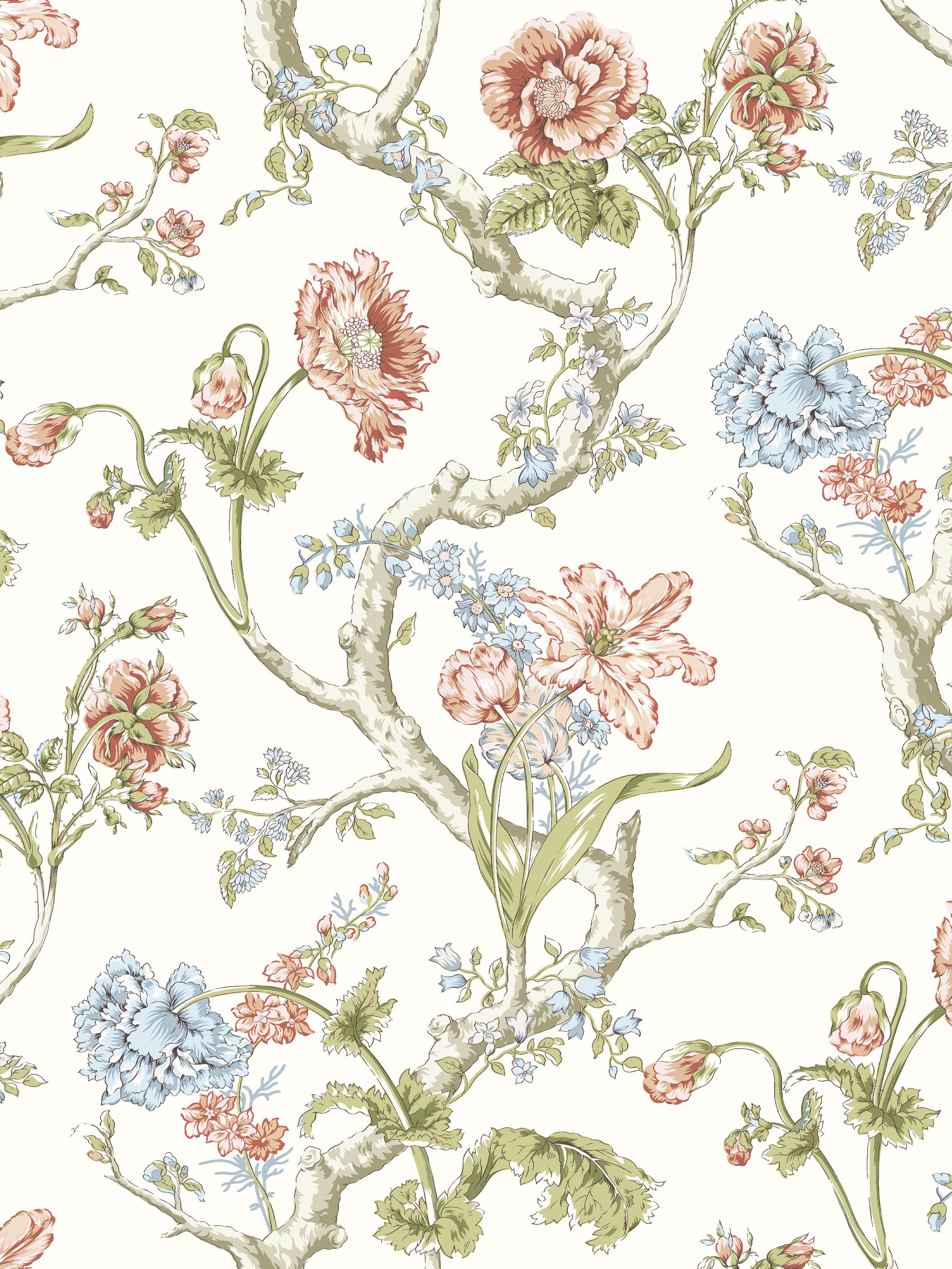 Andrew Jackson Floral wallpaper in countryside color - pattern number SC 0001WP88432 - by Scalamandre in the collection