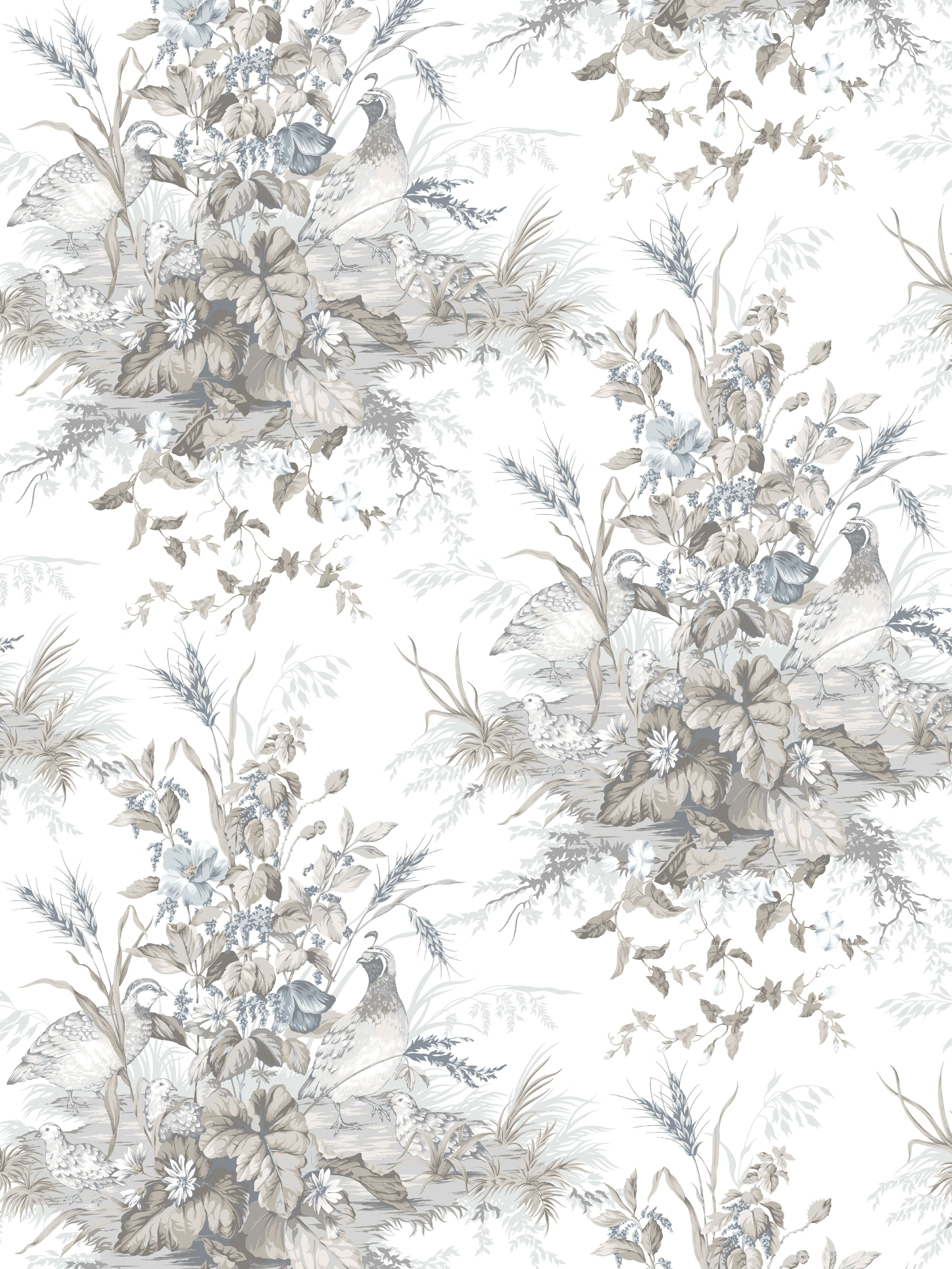 Edwins Covey wallpaper in grisaille color - pattern number SC 0001WP88434 - by Scalamandre in the collection