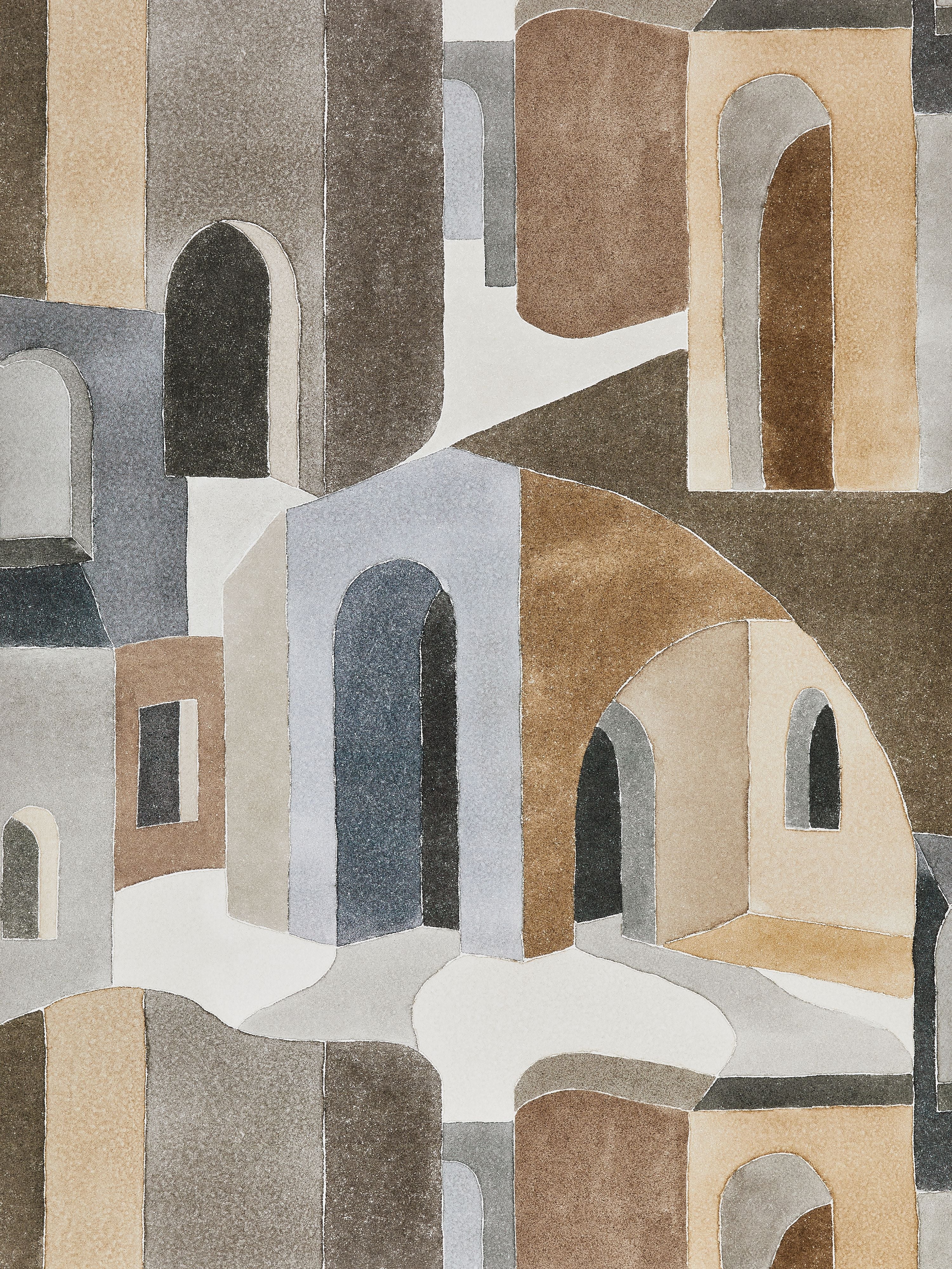 Riad wallpaper in stone color - pattern number SC 0001WP88508 - by Scalamandre in the collection