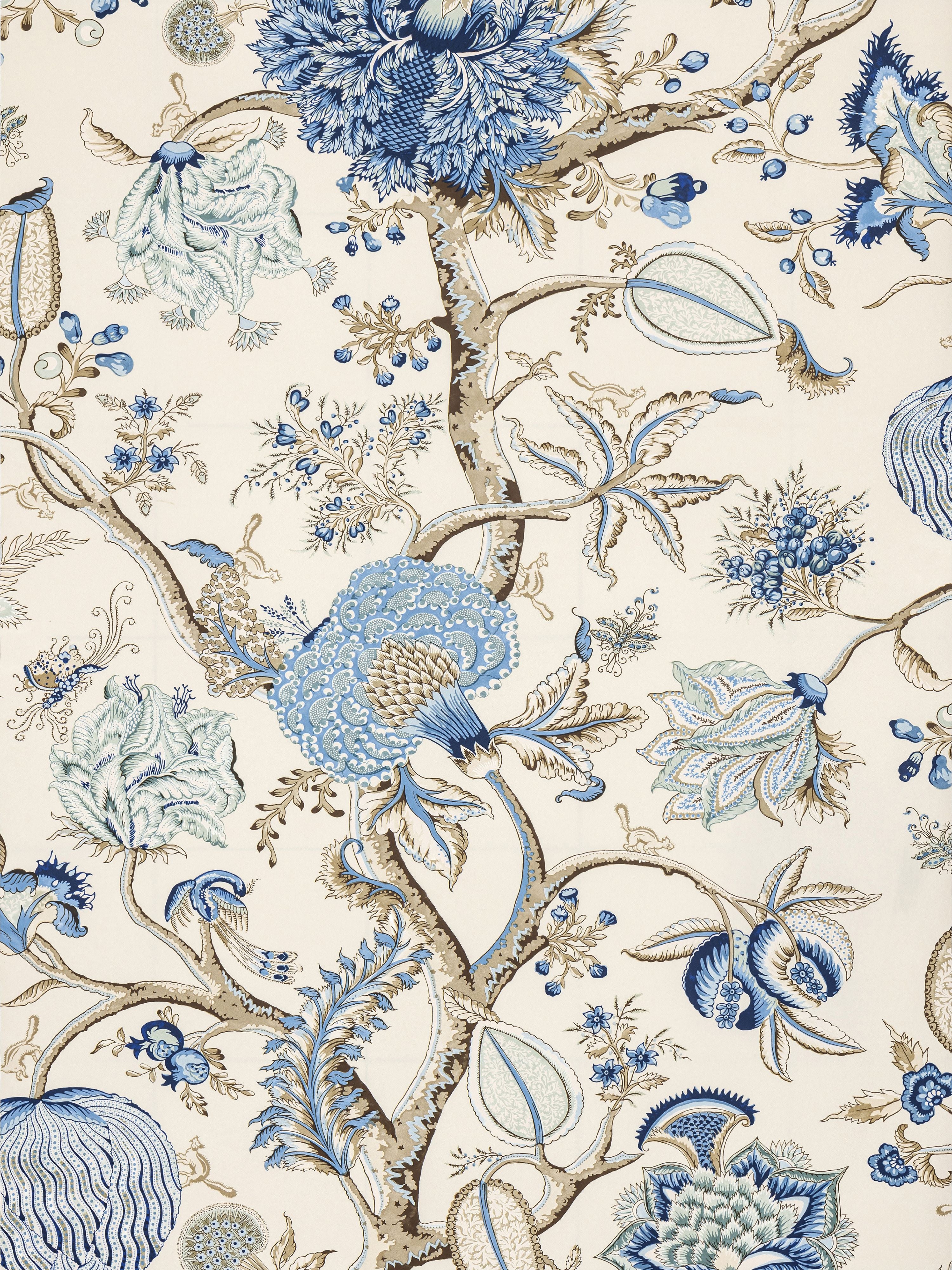 Pondicherry wallpaper in delft color - pattern number SC 0001WP88585 - by Scalamandre in the collection
