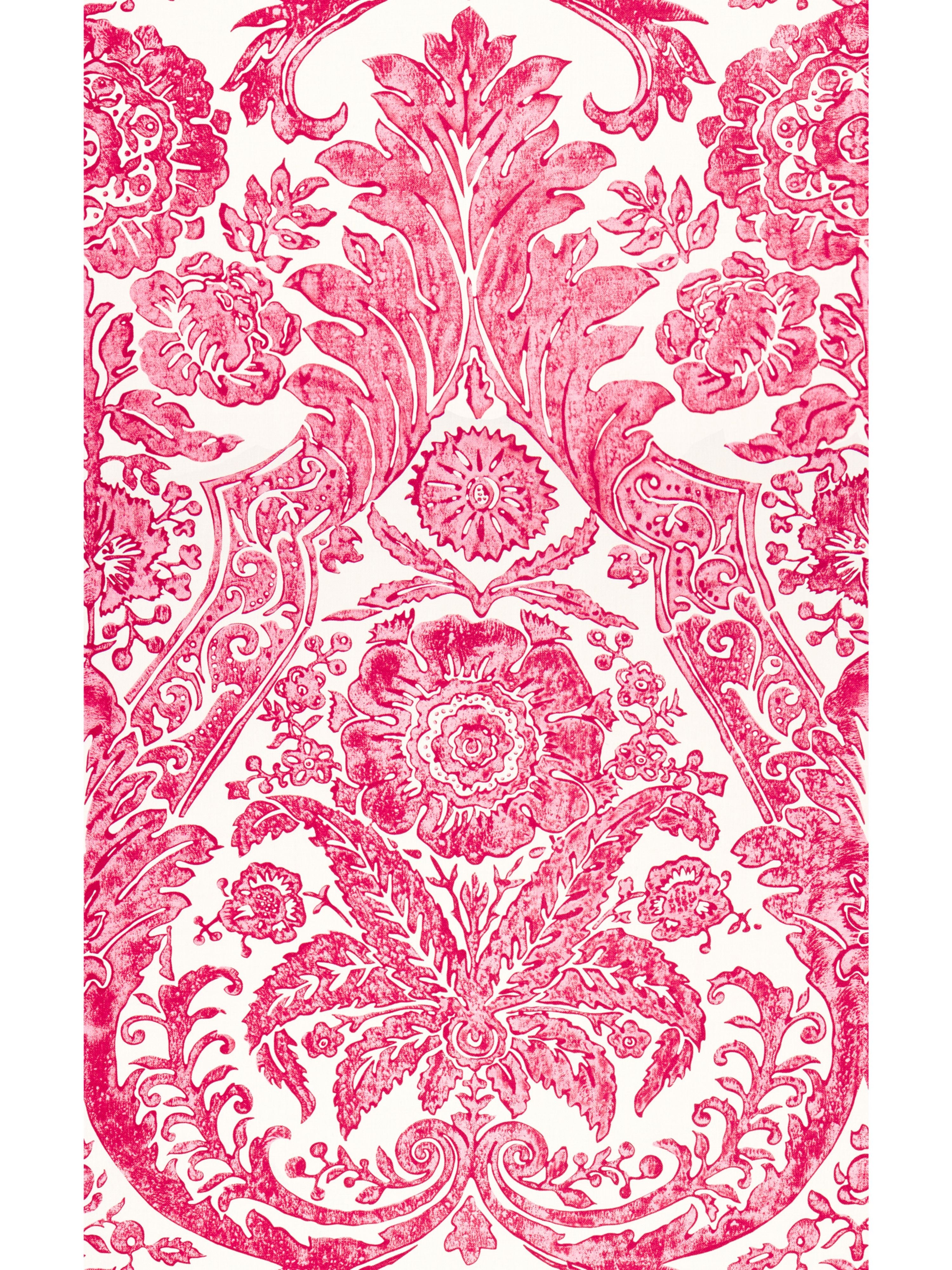 Luciana Damask Print wallpaper in raspberry color - pattern number SC 0002WP88354 - by Scalamandre in the collection