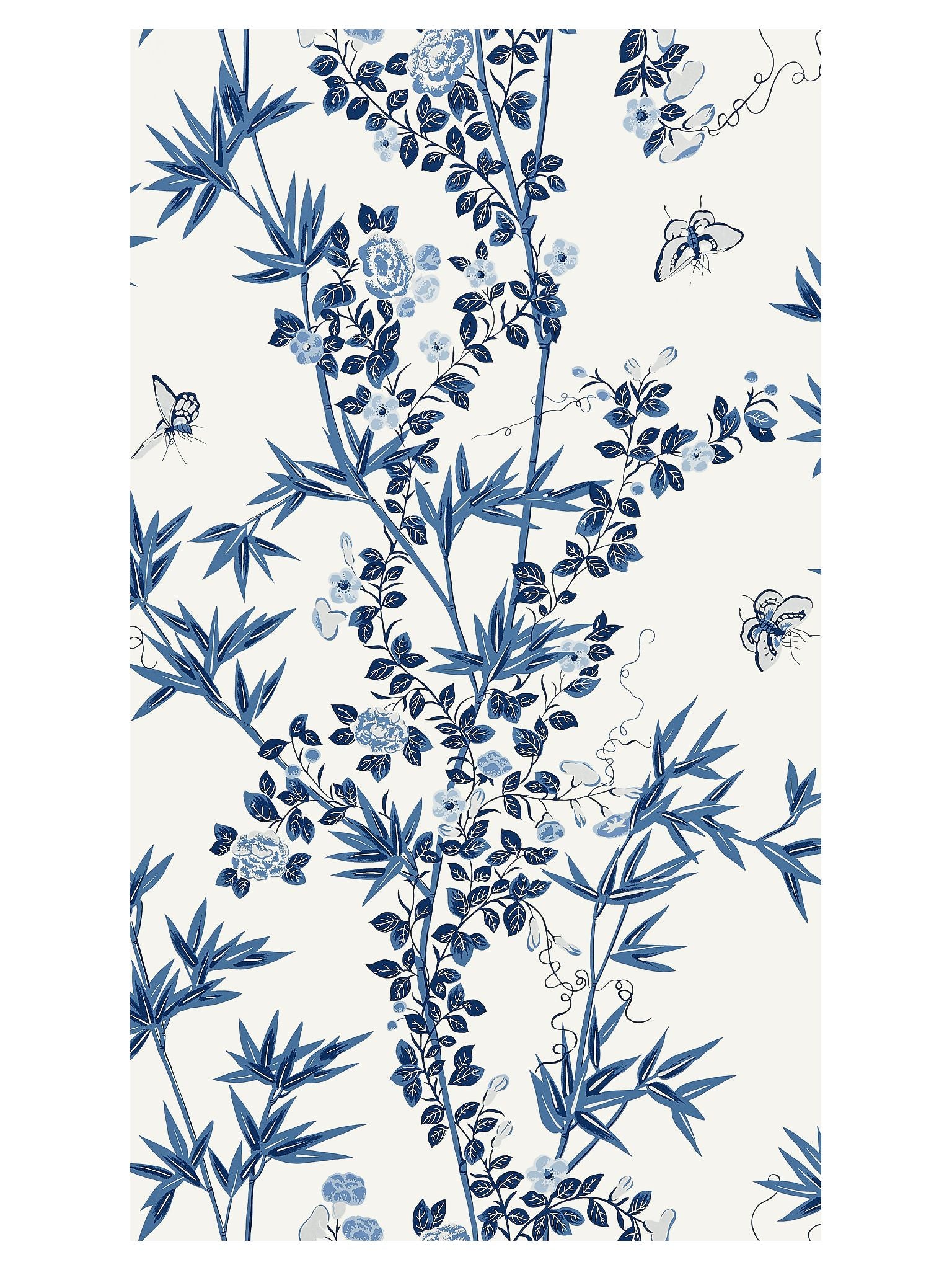 Jardin De Chine fabric in porcelain color - pattern number SC 0002WP88375 - by Scalamandre in the collection