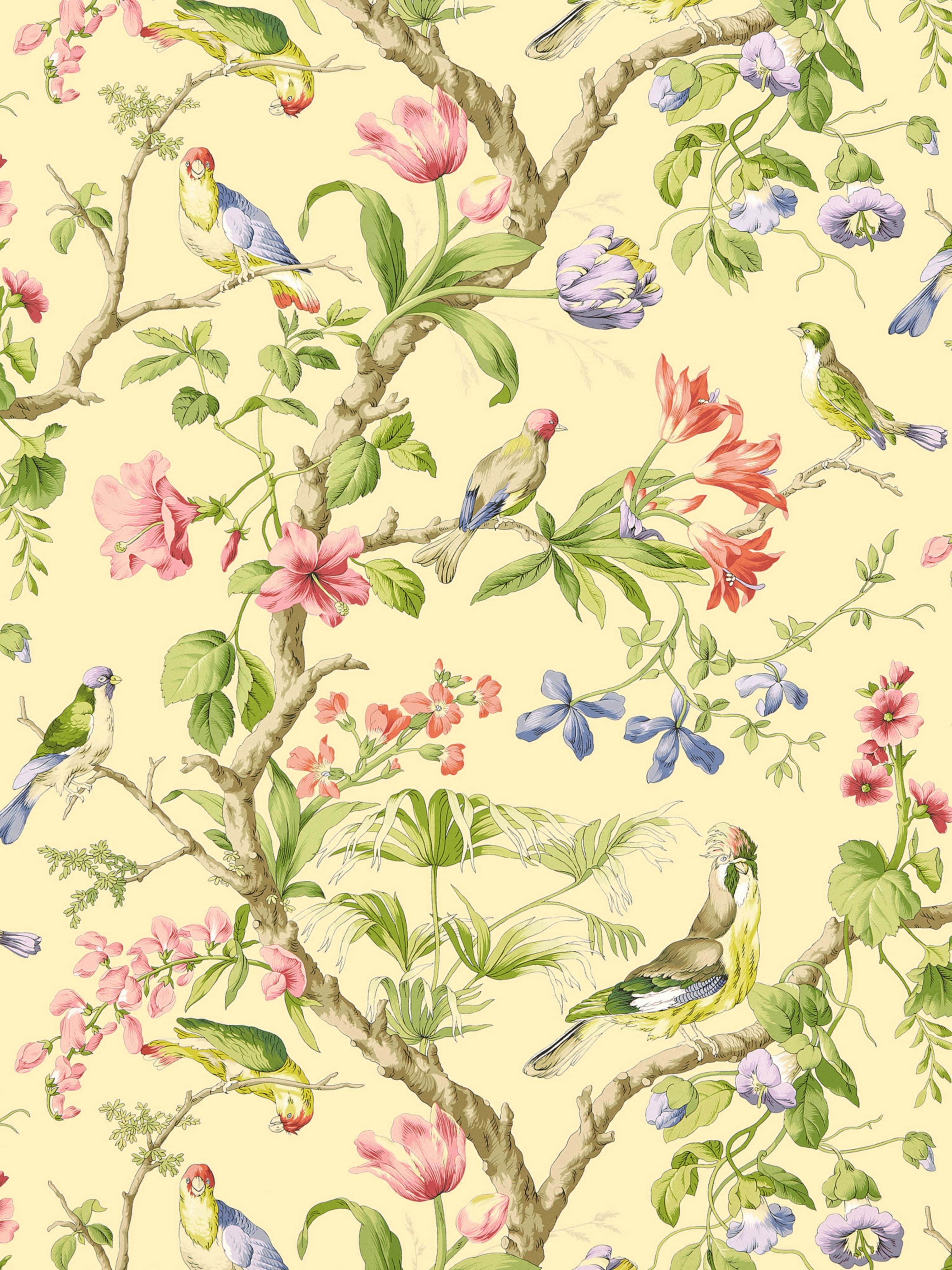 Belize wallpaper in sunlit color - pattern number SC 0002WP88381 - by Scalamandre in the collection