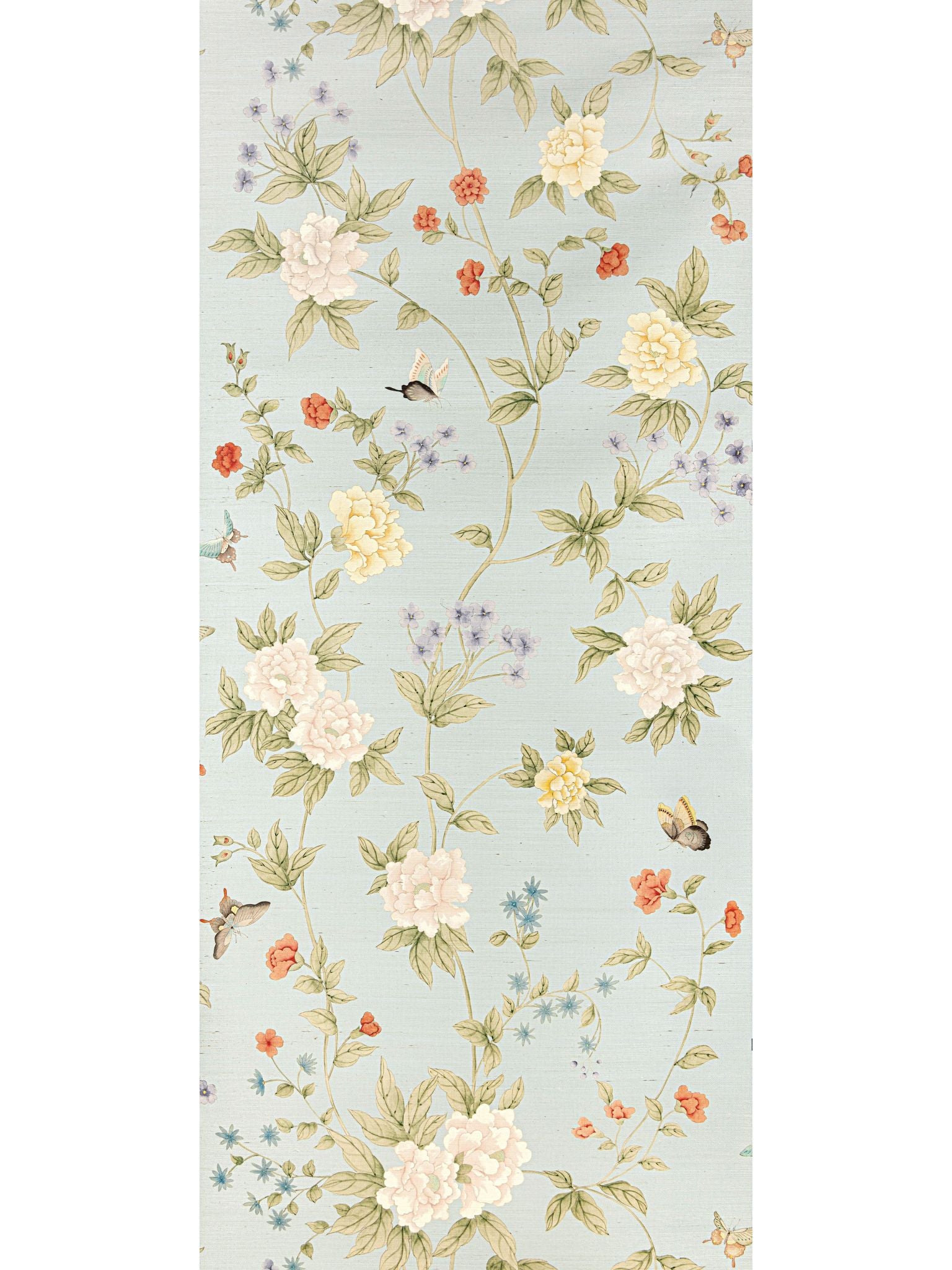 Luoyang Garden Sisal fabric in sky color - pattern number SC 0002WP88382 - by Scalamandre in the collection