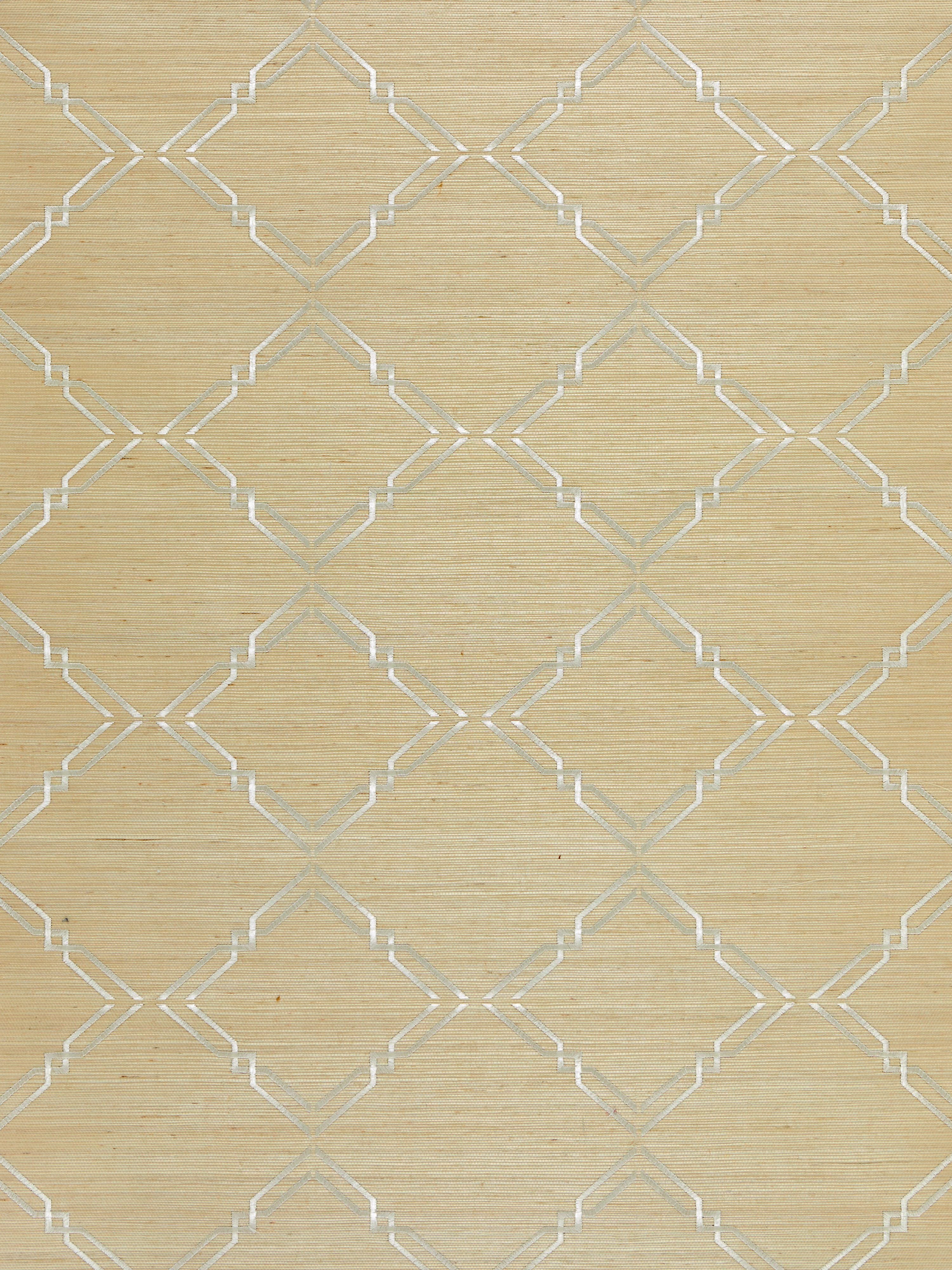 Monroe Embroidered Grasscloth wallpaper in papyrus color - pattern number SC 0002WP88383 - by Scalamandre in the collection