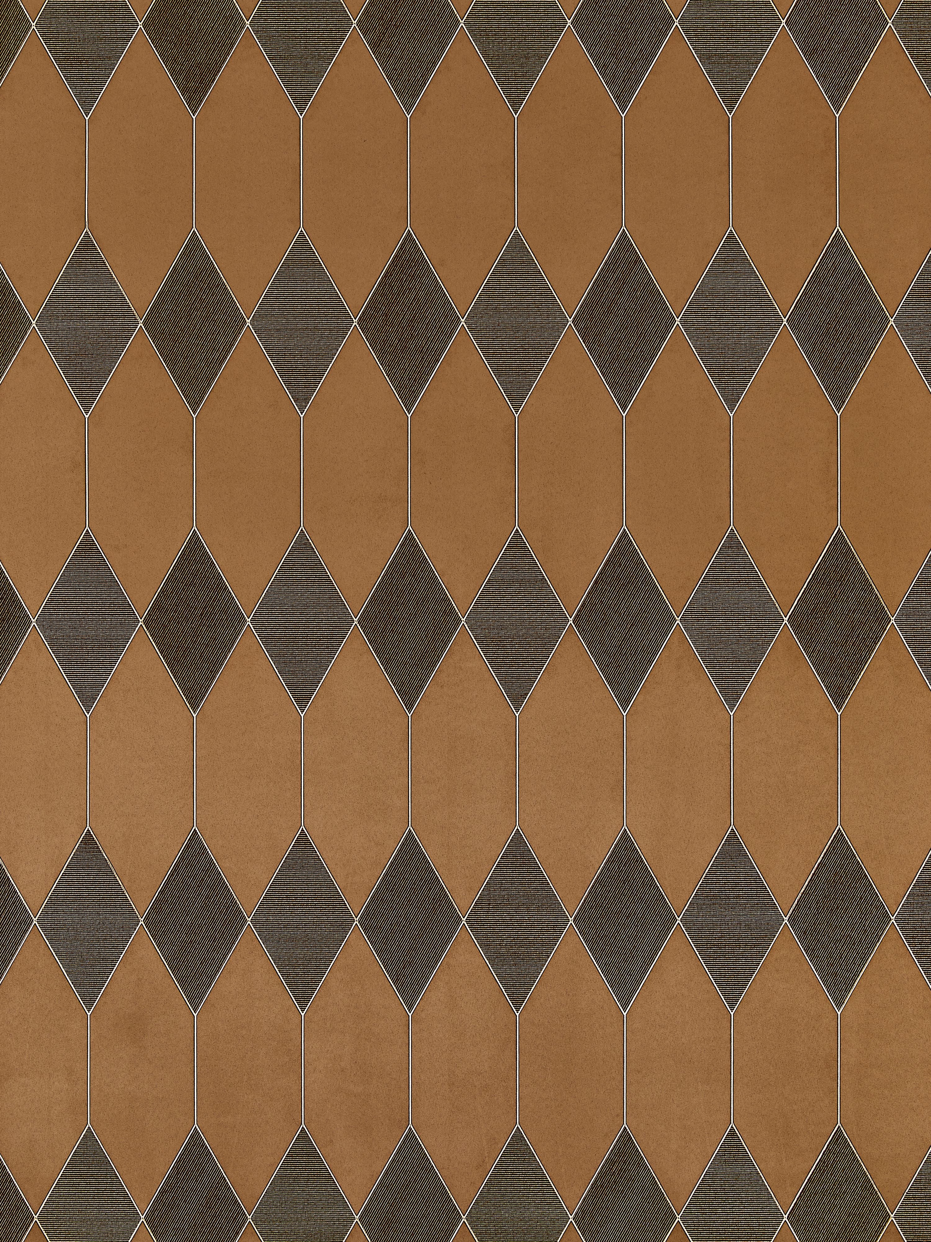 Cadence wallpaper in bronze color - pattern number SC 0002WP88460 - by Scalamandre in the collection