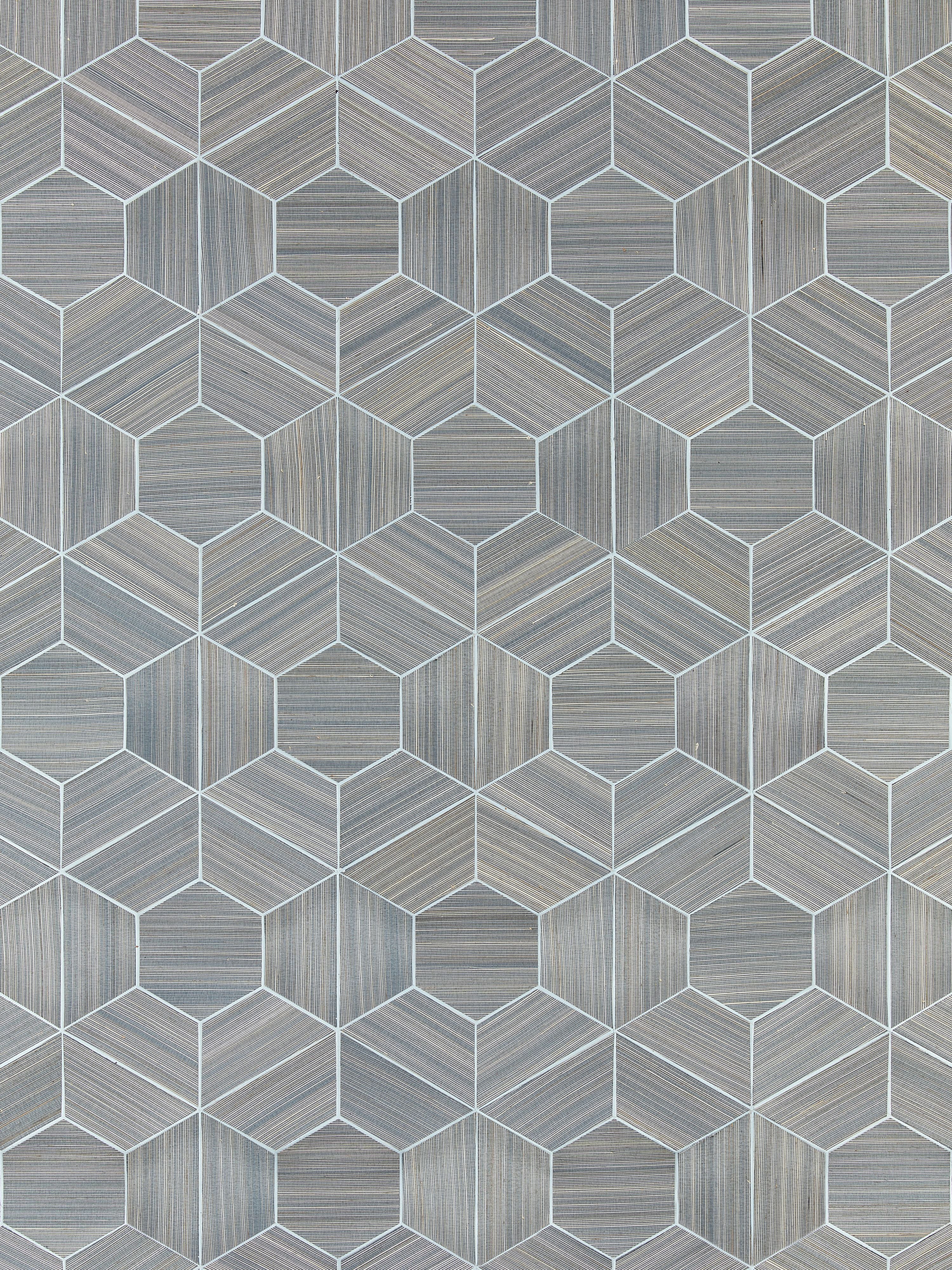 Hive Abaca wallpaper in blue ice color - pattern number SC 0002WP88469 - by Scalamandre in the collection