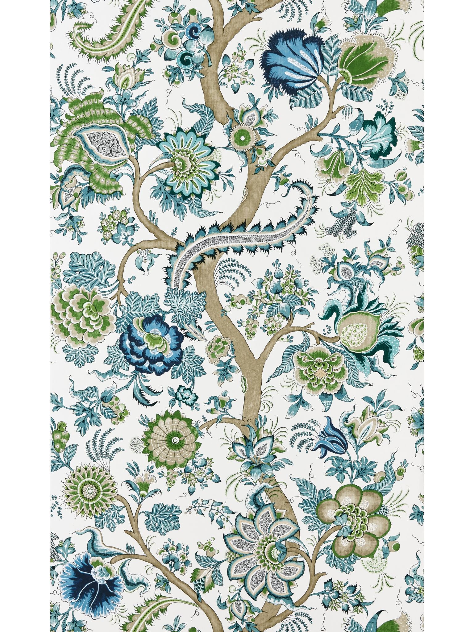 Metropolitan Palampore fabric in aegean color - pattern number SC 0002WP88561 - by Scalamandre in the collection
