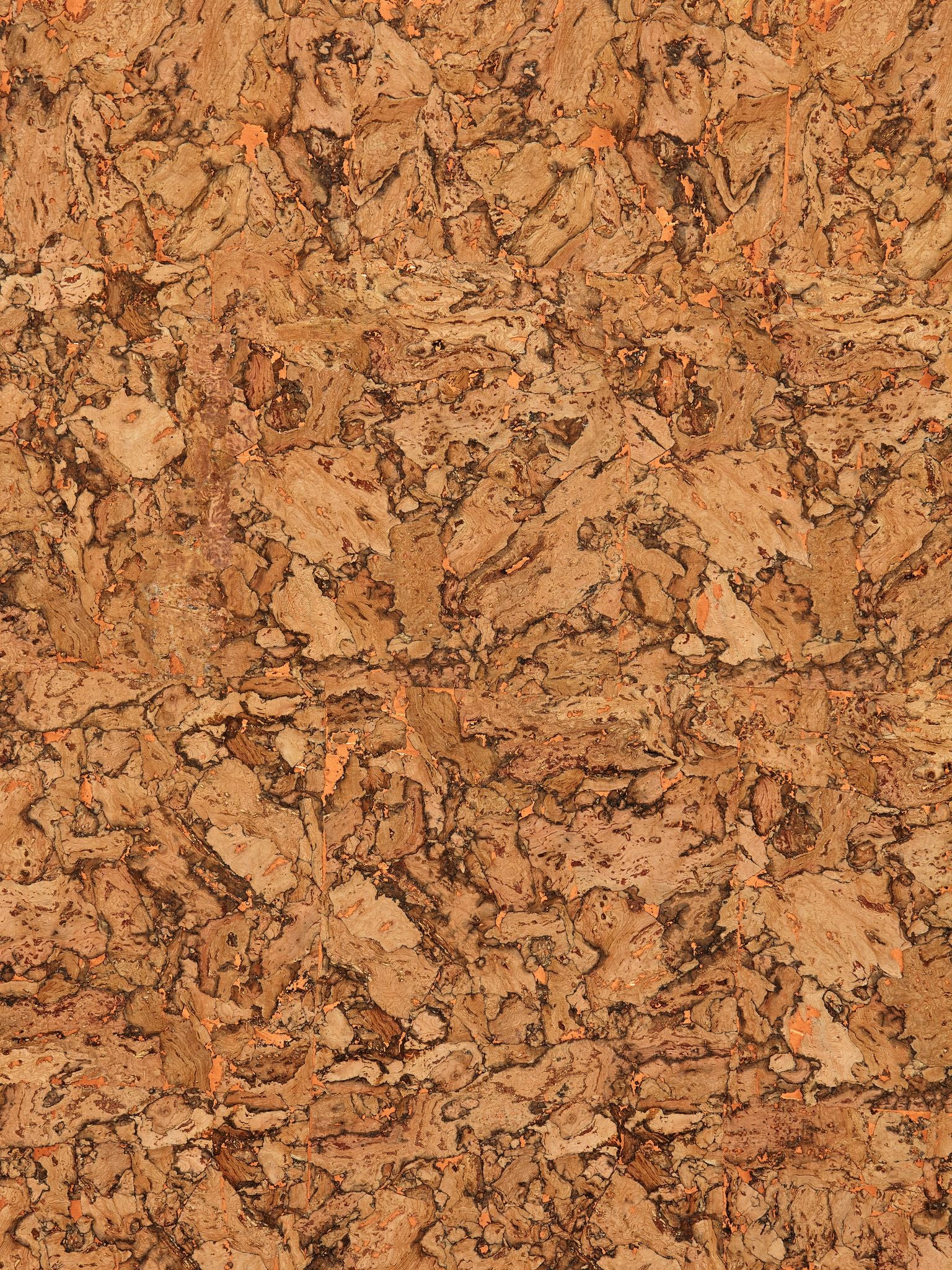 Cork Glimmer wallpaper in natural and copper color - pattern number SC 0003WP88345 - by Scalamandre in the collection