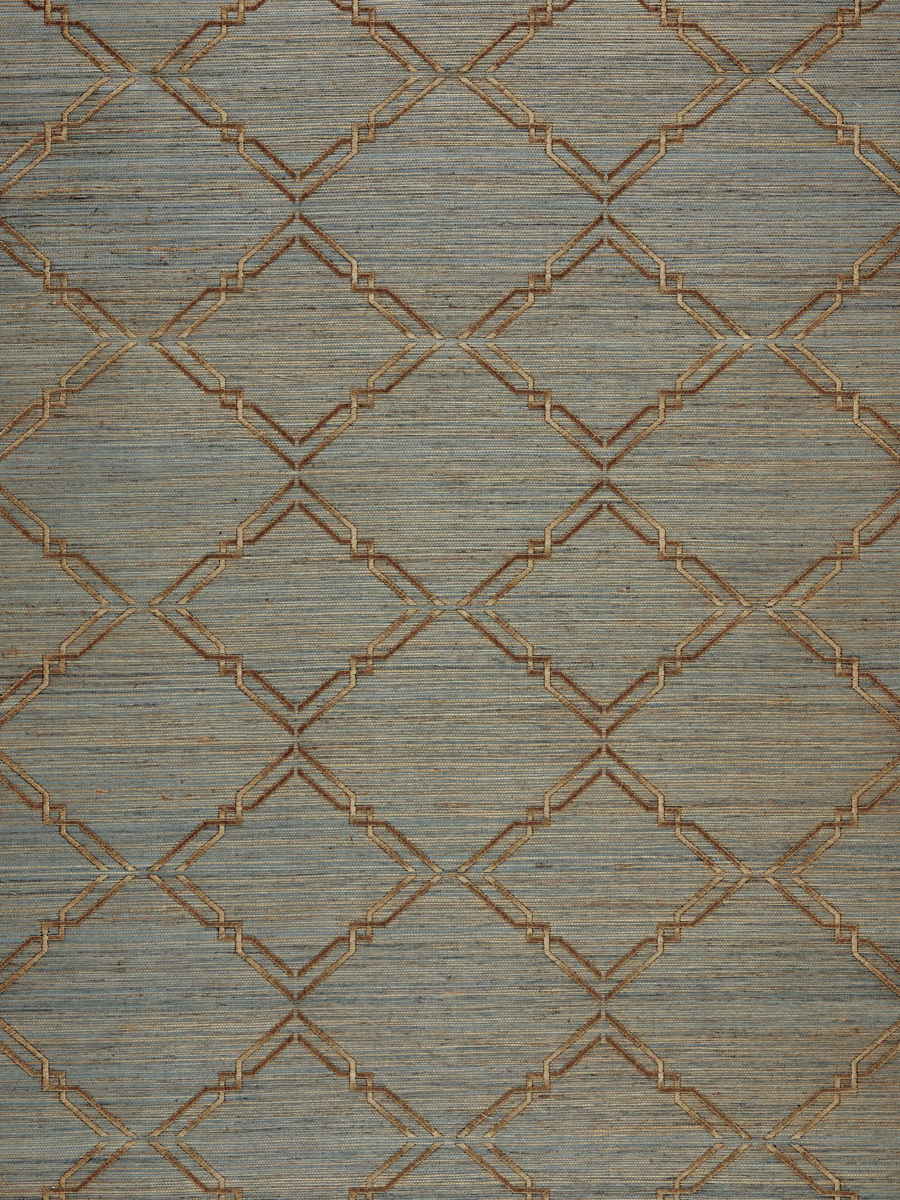 Monroe Embroidered Grasscloth wallpaper in bronze color - pattern number SC 0003WP88383 - by Scalamandre in the collection
