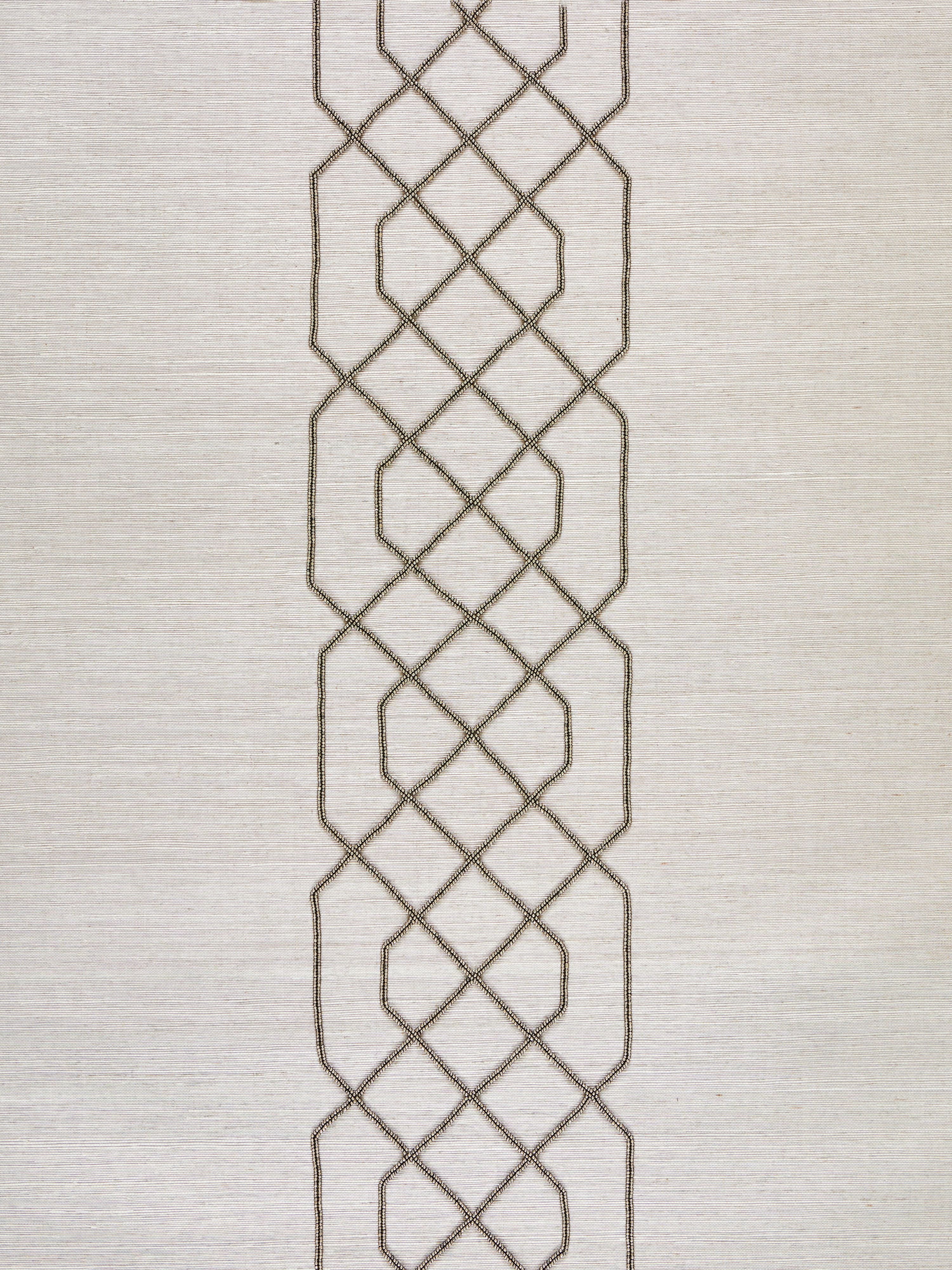 Adelaide Beaded Sisal wallpaper in pewter color - pattern number SC 0003WP88385 - by Scalamandre in the collection