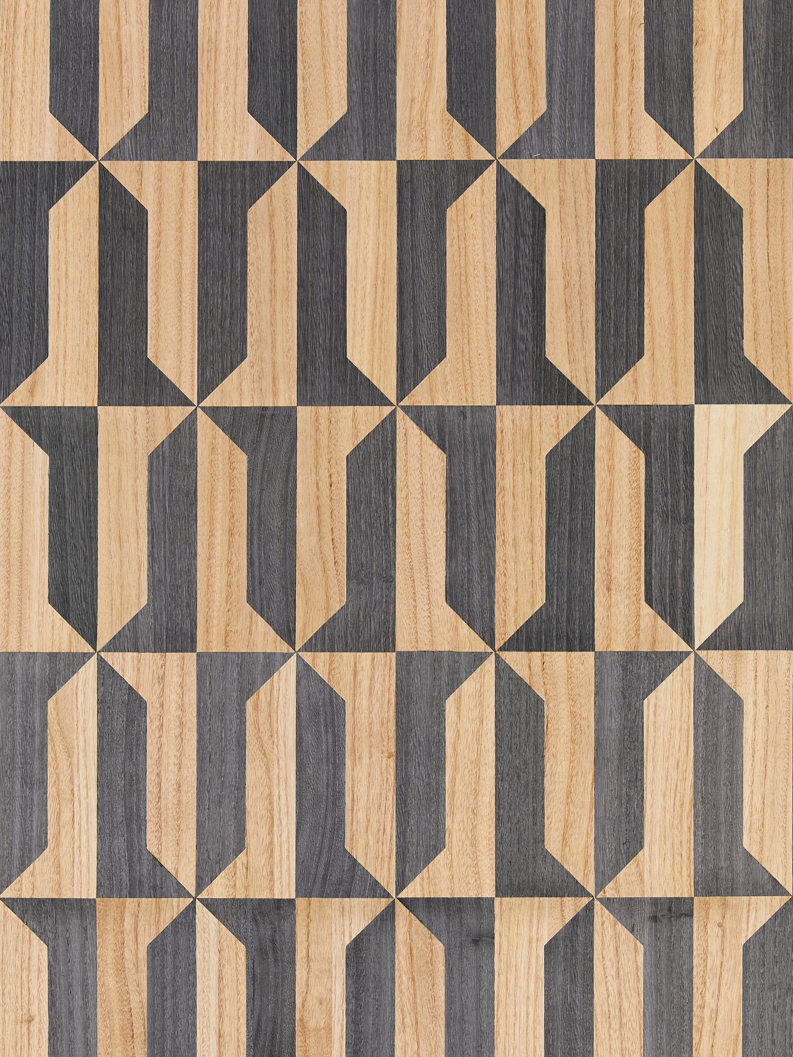 Mezzo Wood wallpaper in natural and slate color - pattern number SC 0003WP88462 - by Scalamandre in the collection