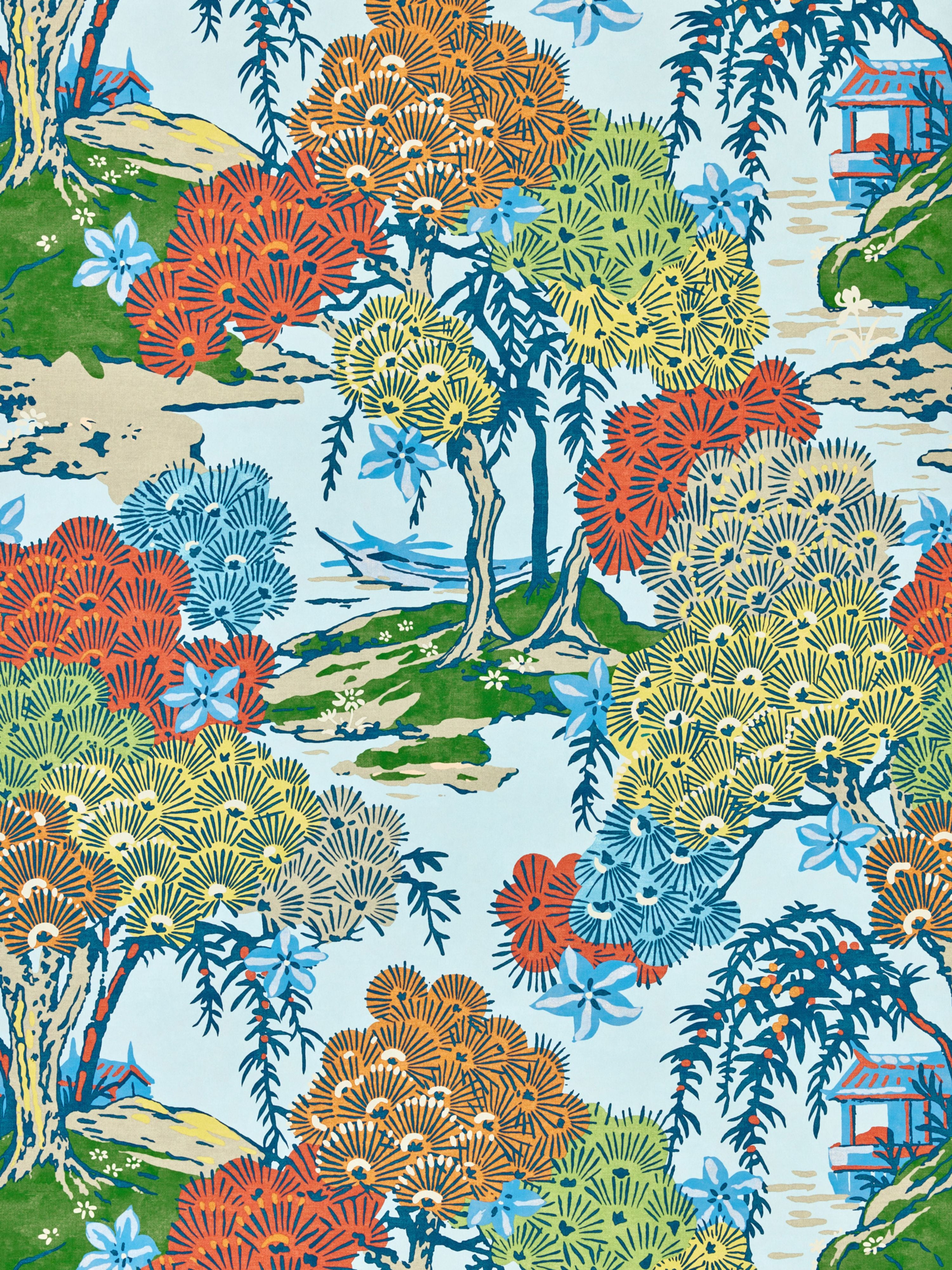 Sea Of Trees wallpaper in kaleidescope color - pattern number SC 0003WP88553 - by Scalamandre in the collection
