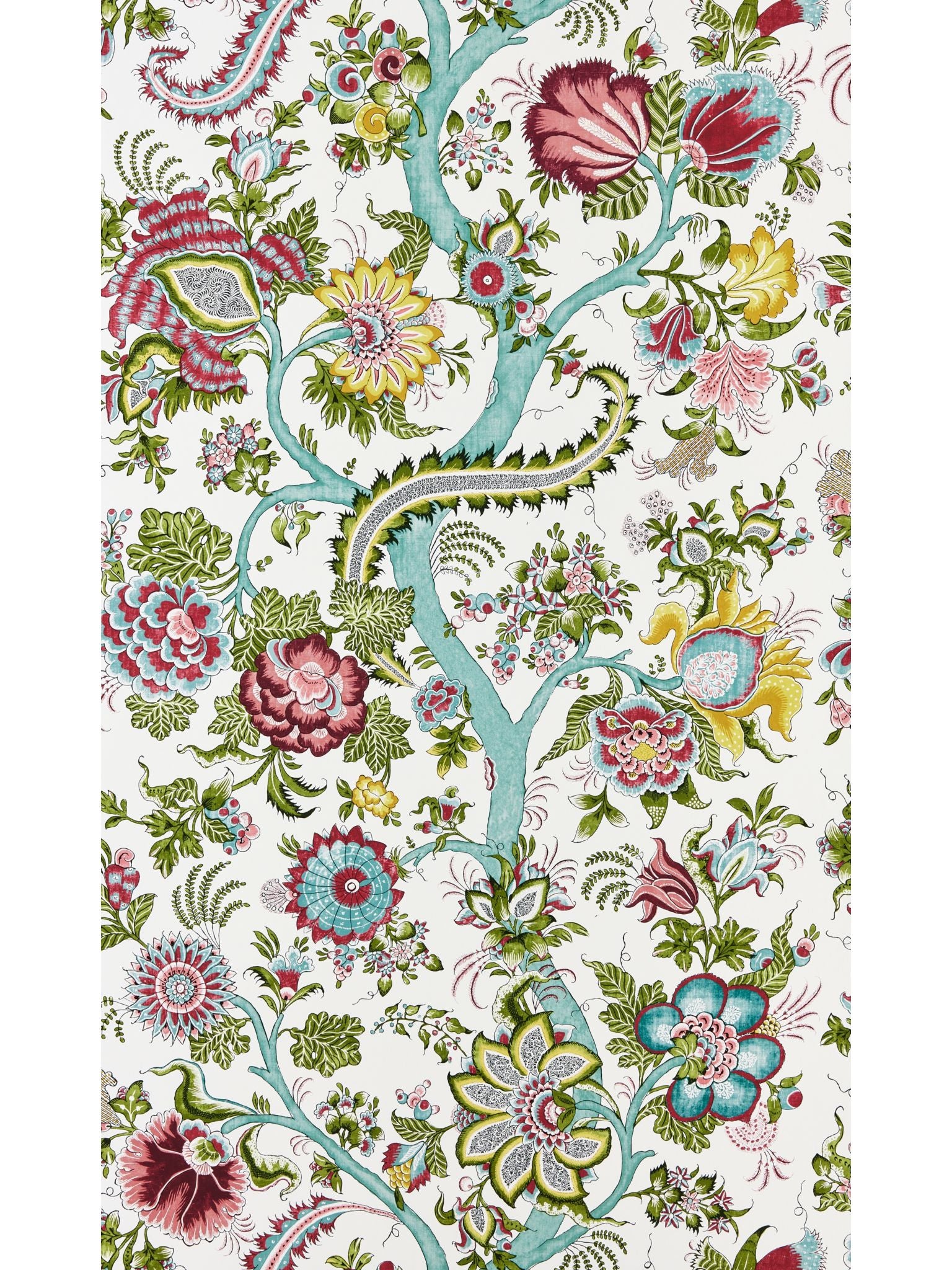 Metropolitan Palampore fabric in fower garden color - pattern number SC 0003WP88561 - by Scalamandre in the collection