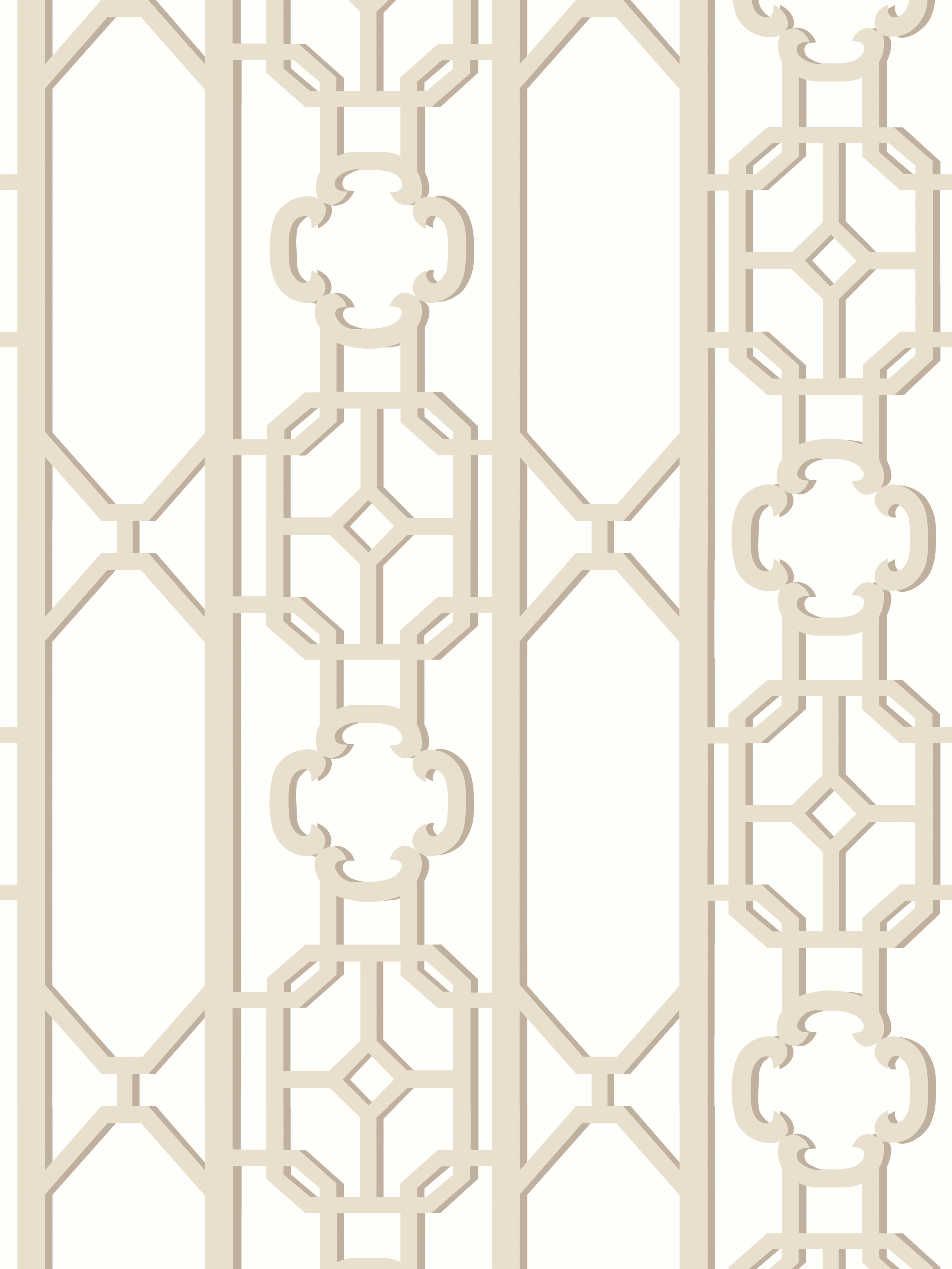Joanna Fret wallpaper in toffee color - pattern number SC 0003WP88582D - by Scalamandre in the collection