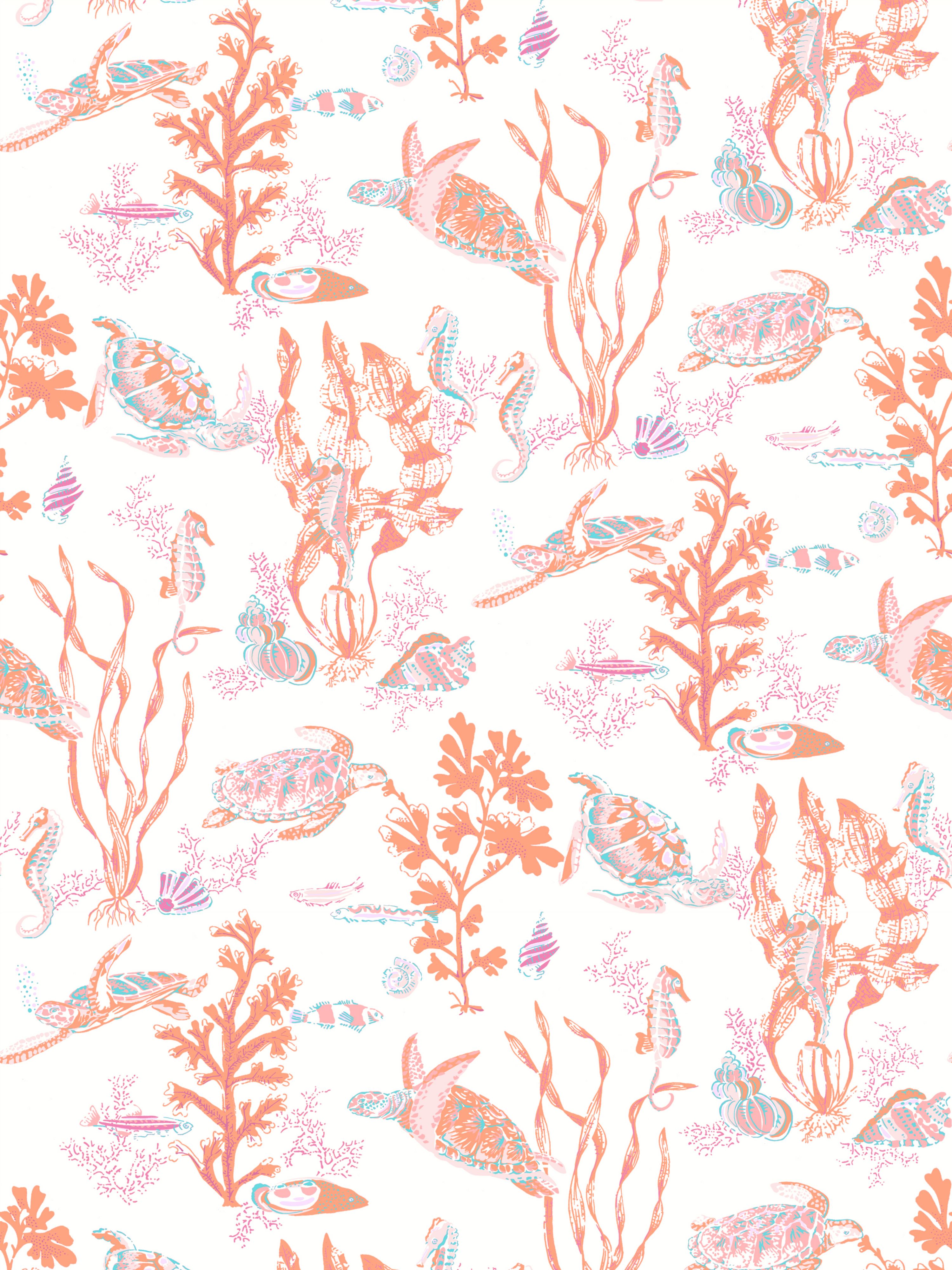Garparilla | Vinyl II wallpaper in coral color - pattern number SC WP88209VD0004 - by Scalamandre in the collection