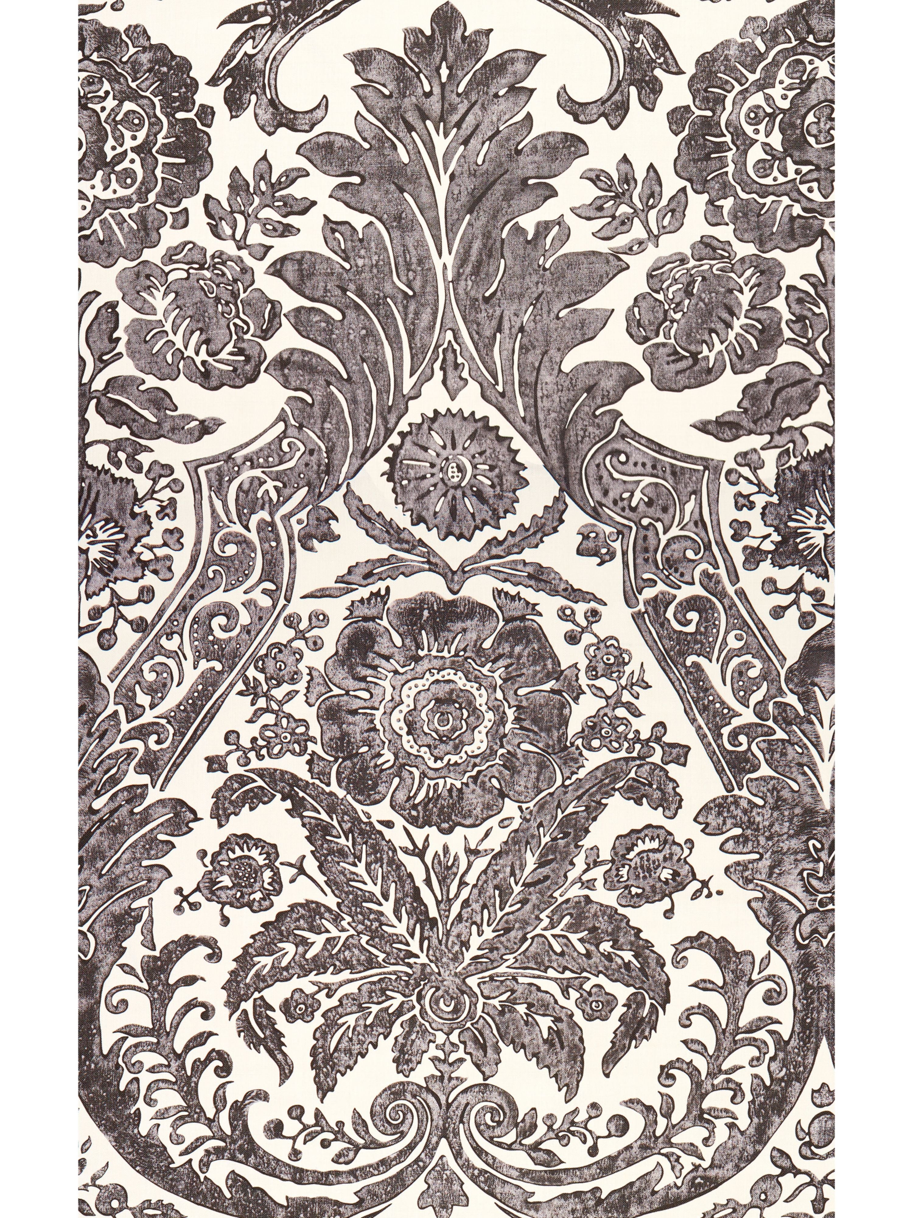 Luciana Damask Print wallpaper in graphite color - pattern number SC 0004WP88354 - by Scalamandre in the collection