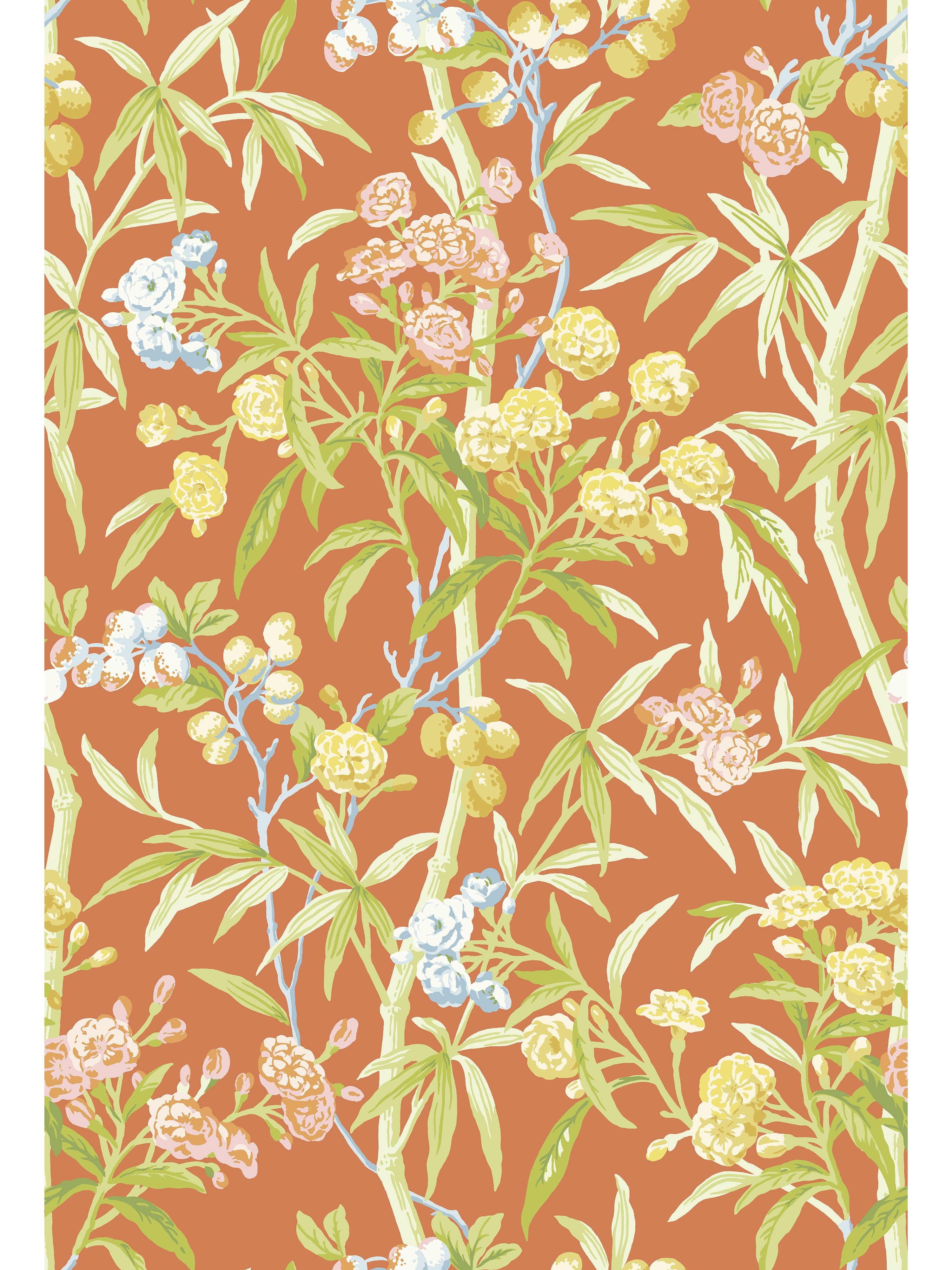 Lanai wallpaper in guava color - pattern number SC 0004WP88431 - by Scalamandre in the collection
