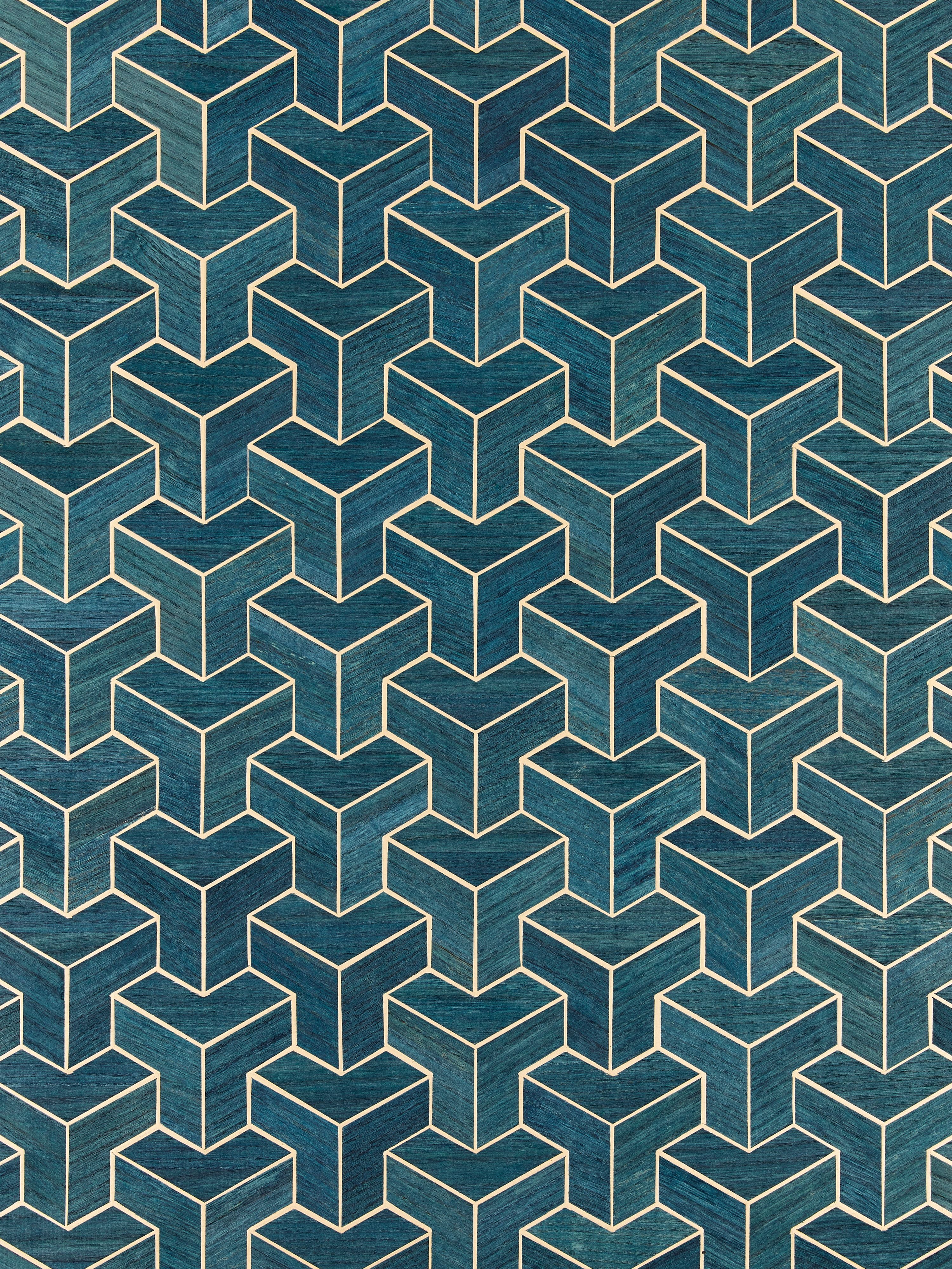 Forte Wood wallpaper in navy color - pattern number SC 0004WP88472 - by Scalamandre in the collection