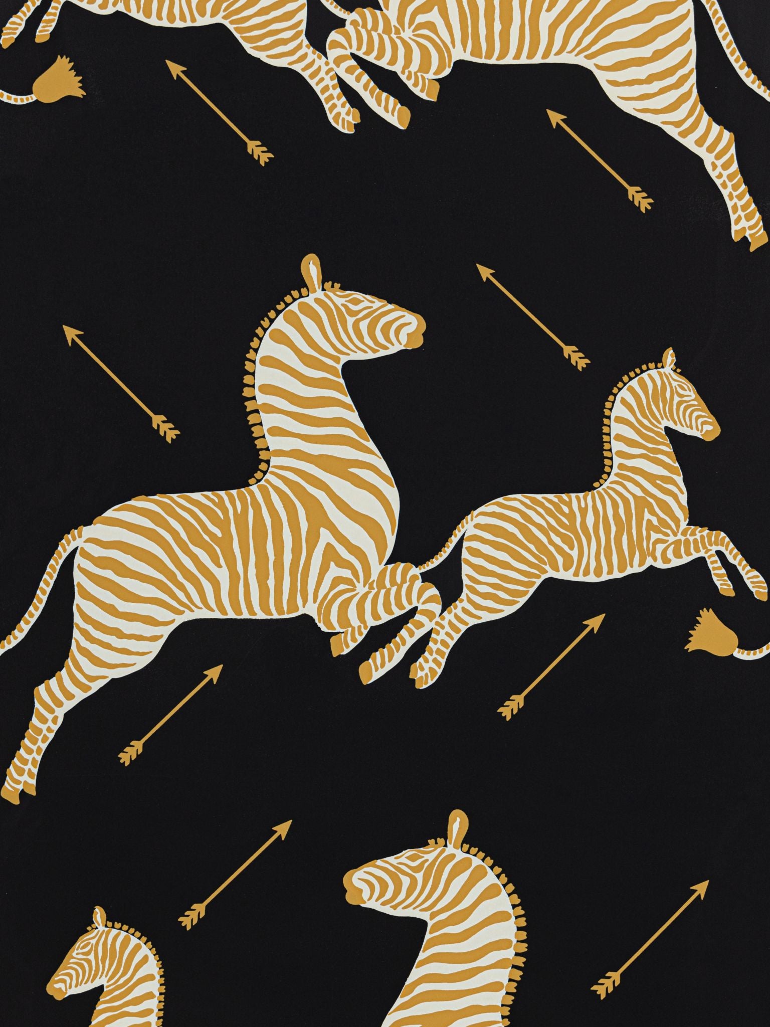 Zebras Vinyl fabric in black color - pattern number SC 0005WP81388MV - by Scalamandre in the collection