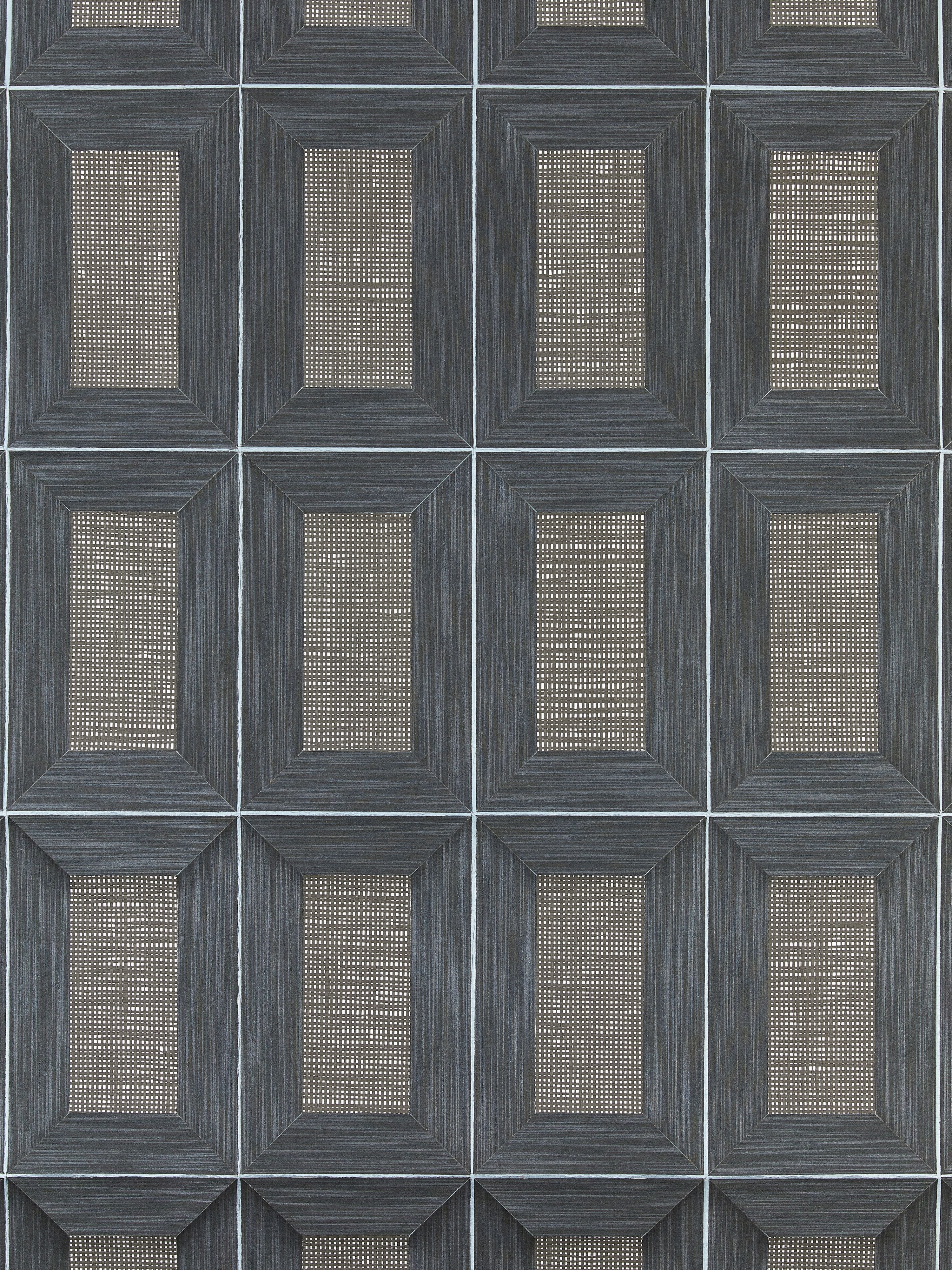 Libro Woven wallpaper in wrought iron color - pattern number SC 0005WP88474 - by Scalamandre in the collection