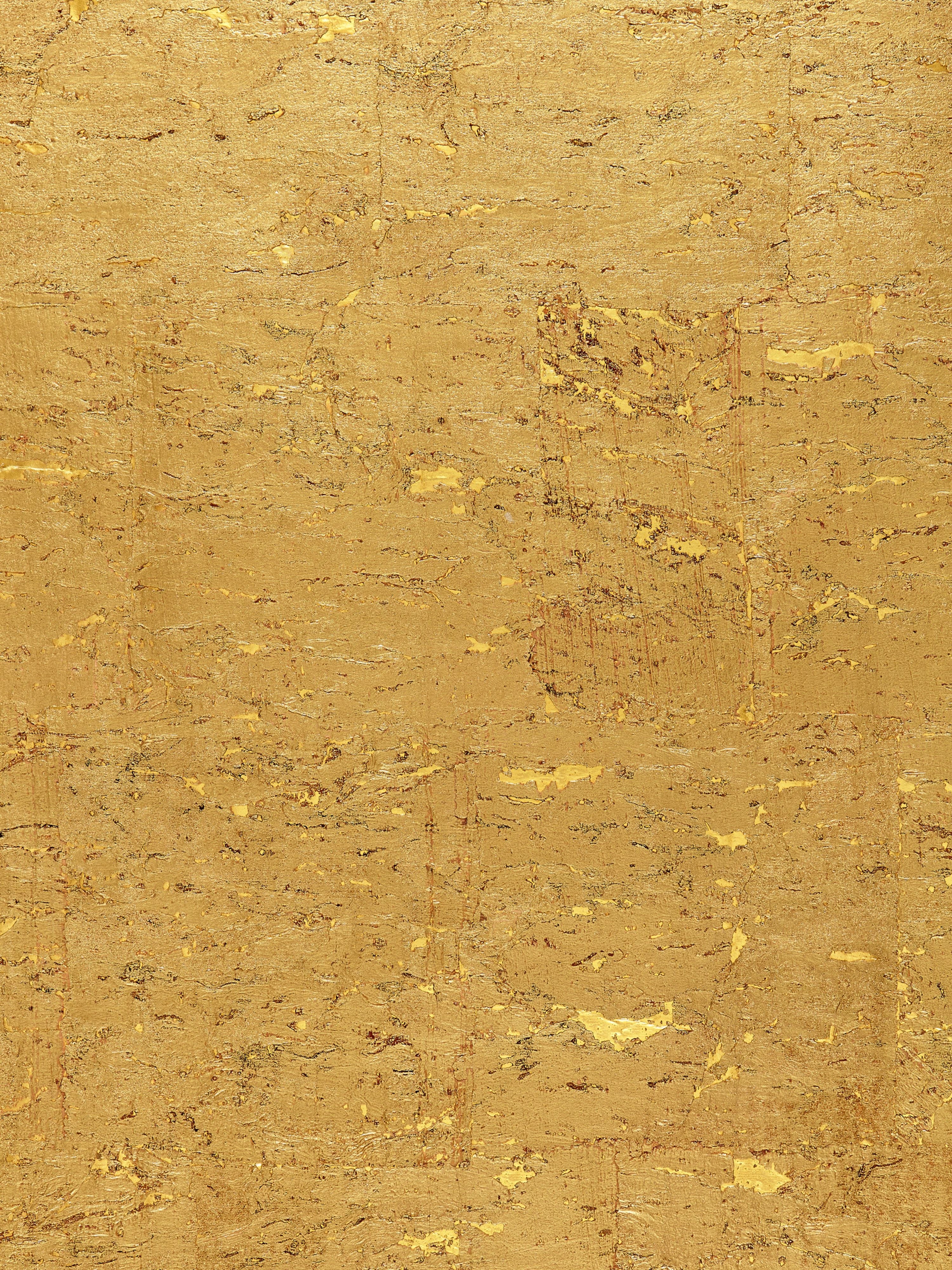 Metal Cork wallpaper in gilt color - pattern number SC 0006WP88336 - by Scalamandre in the collection