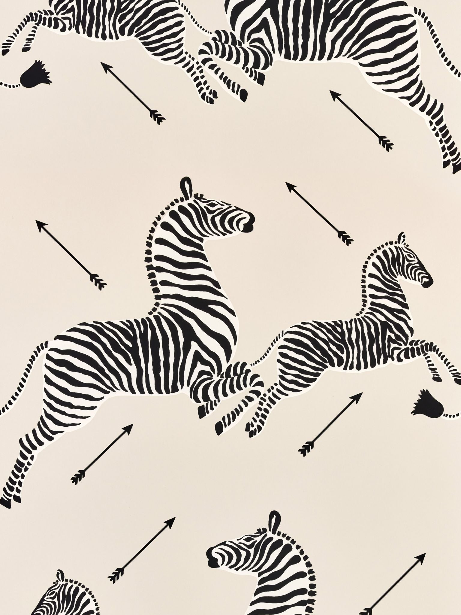 Zebras fabric in sandstone color - pattern number SC 0013WP81388M - by Scalamandre in the collection