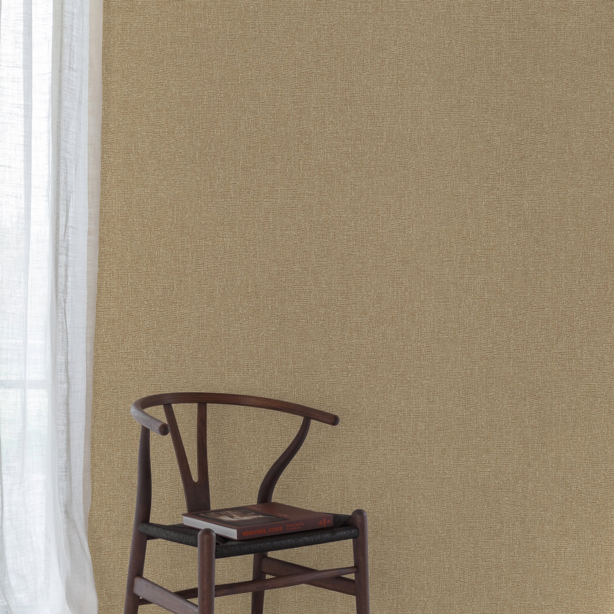 Faux Unis Natural Wallpaper in brown color - pattern number SF1215 - by Grandeco in the Surfaces collection