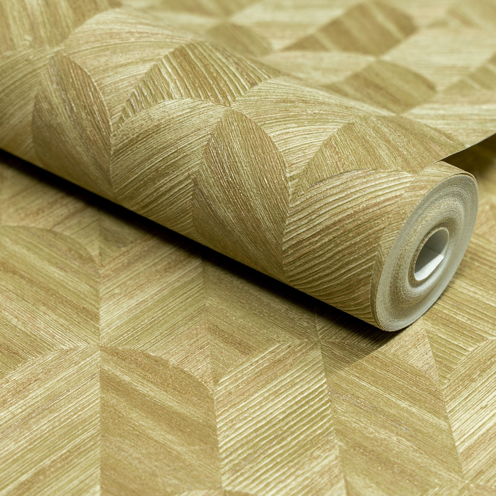 Geometric All-over Wallpaper in green color - pattern number SF3205 - by Grandeco in the Surfaces collection