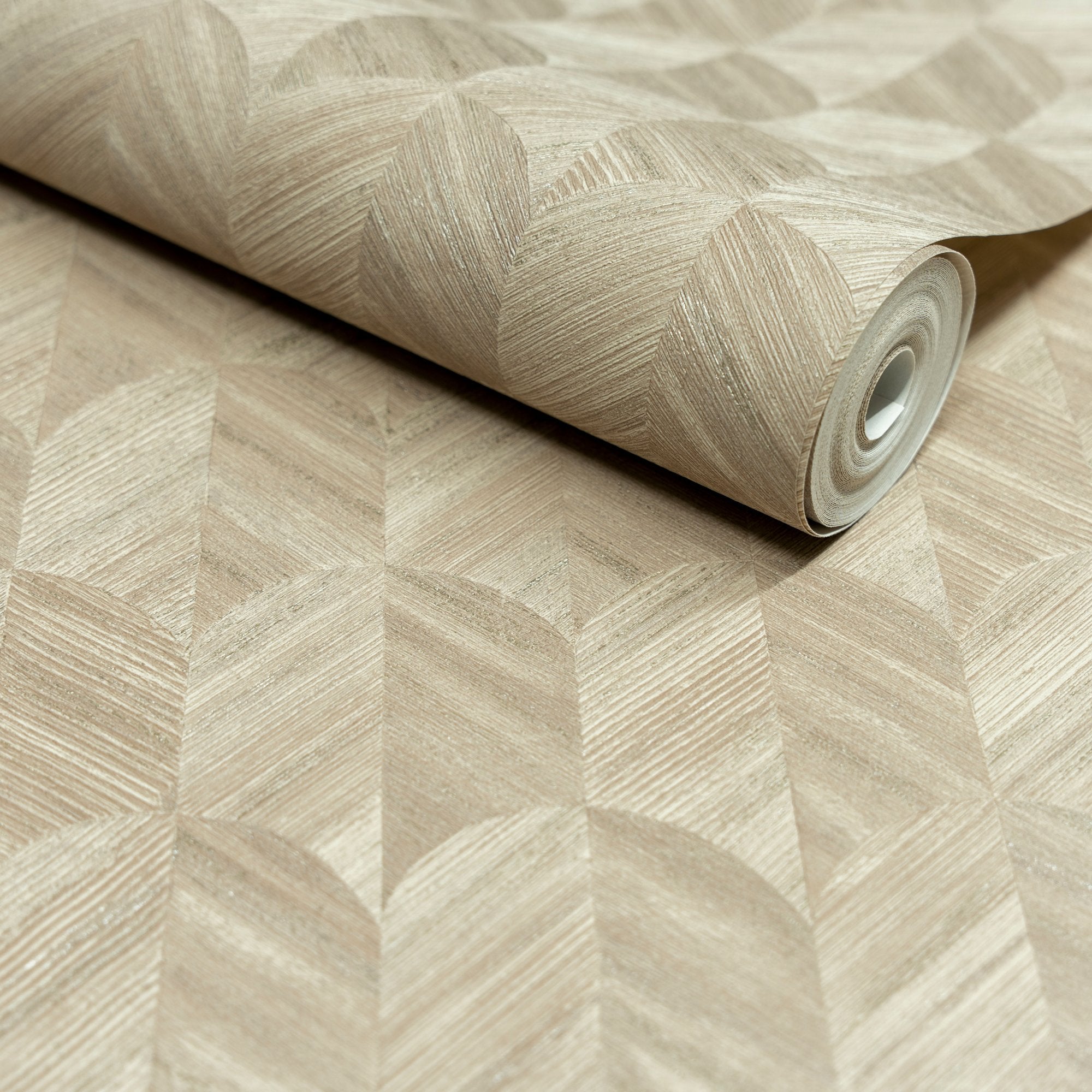 Geometric All-over Wallpaper in brown color - pattern number SF3214 - by Grandeco in the Surfaces collection