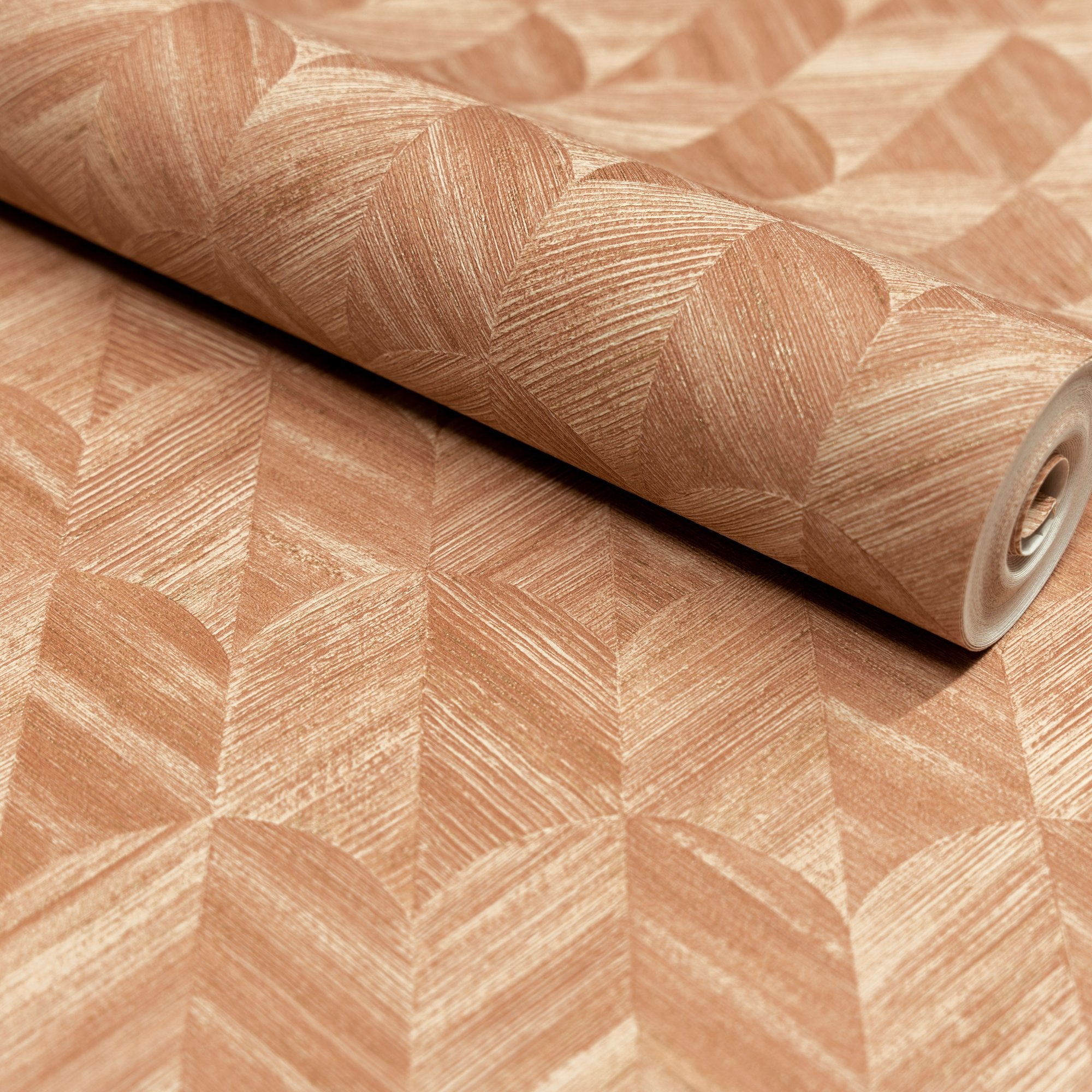 Geometric All-over Wallpaper in pink color - pattern number SF3228 - by Grandeco in the Surfaces collection