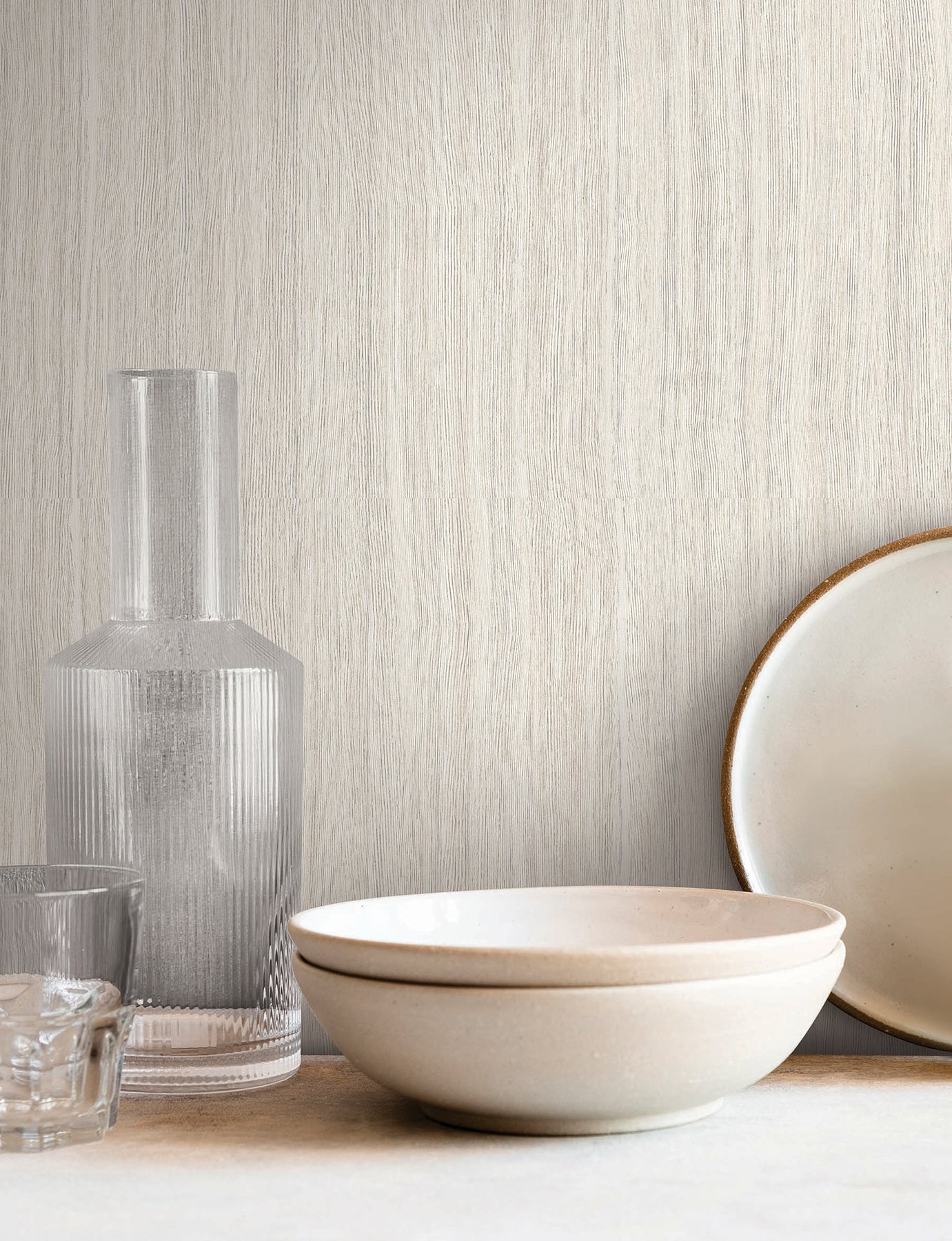 Wistman Stripe wallpaper in cream color - pattern number SI25714 - by York in the Signature Textures Resource Library Third Edition collection