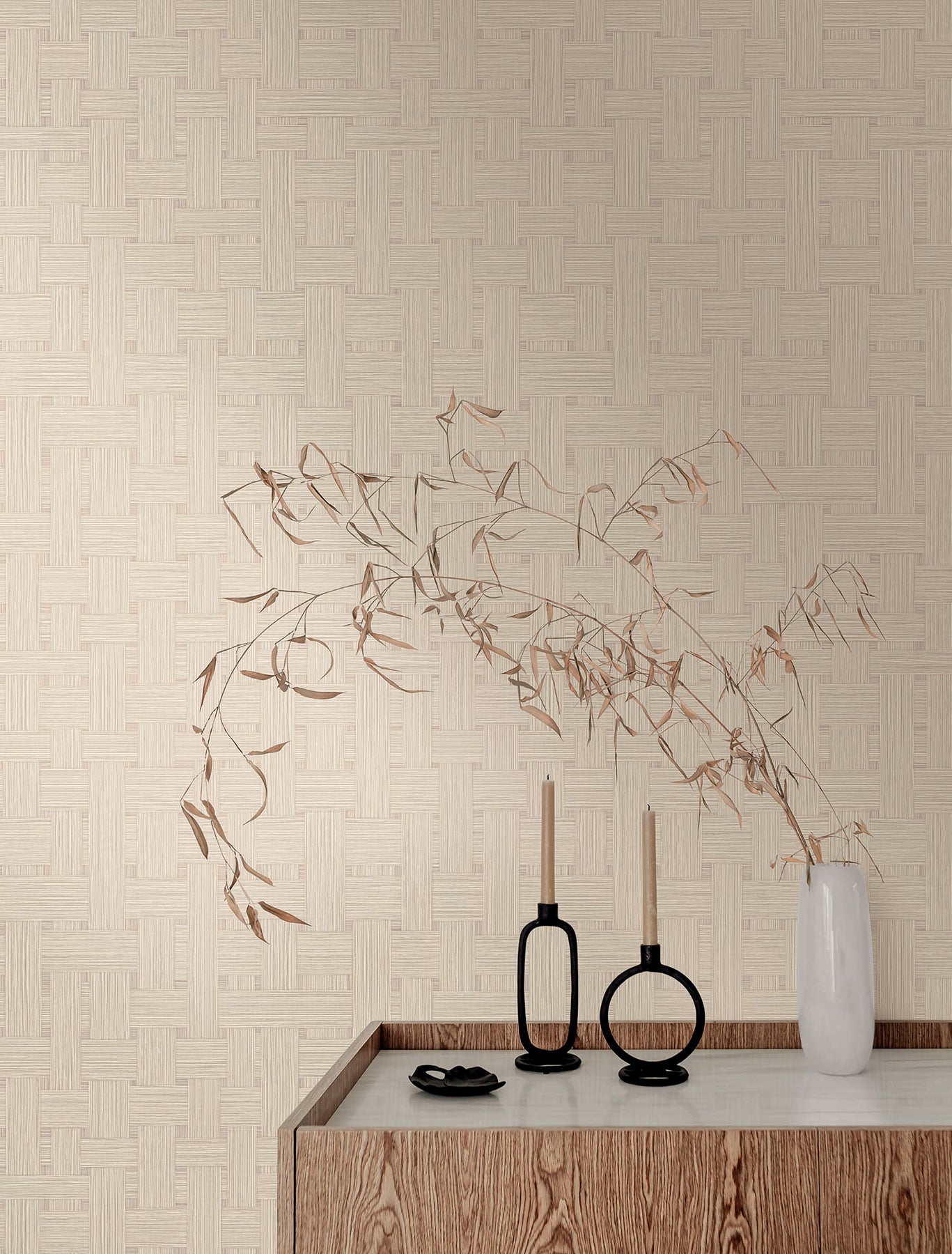 Basketry wallpaper in wheat color - pattern number SI25721 - by York in the Signature Textures Resource Library Third Edition collection