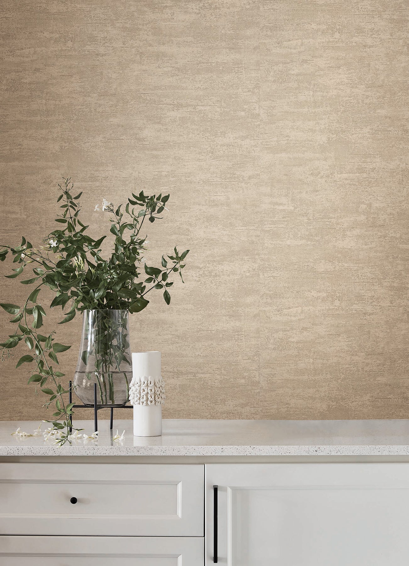 Weathered Stucco wallpaper in wheat color - pattern number SI25753 - by York in the Signature Textures Resource Library Third Edition collection