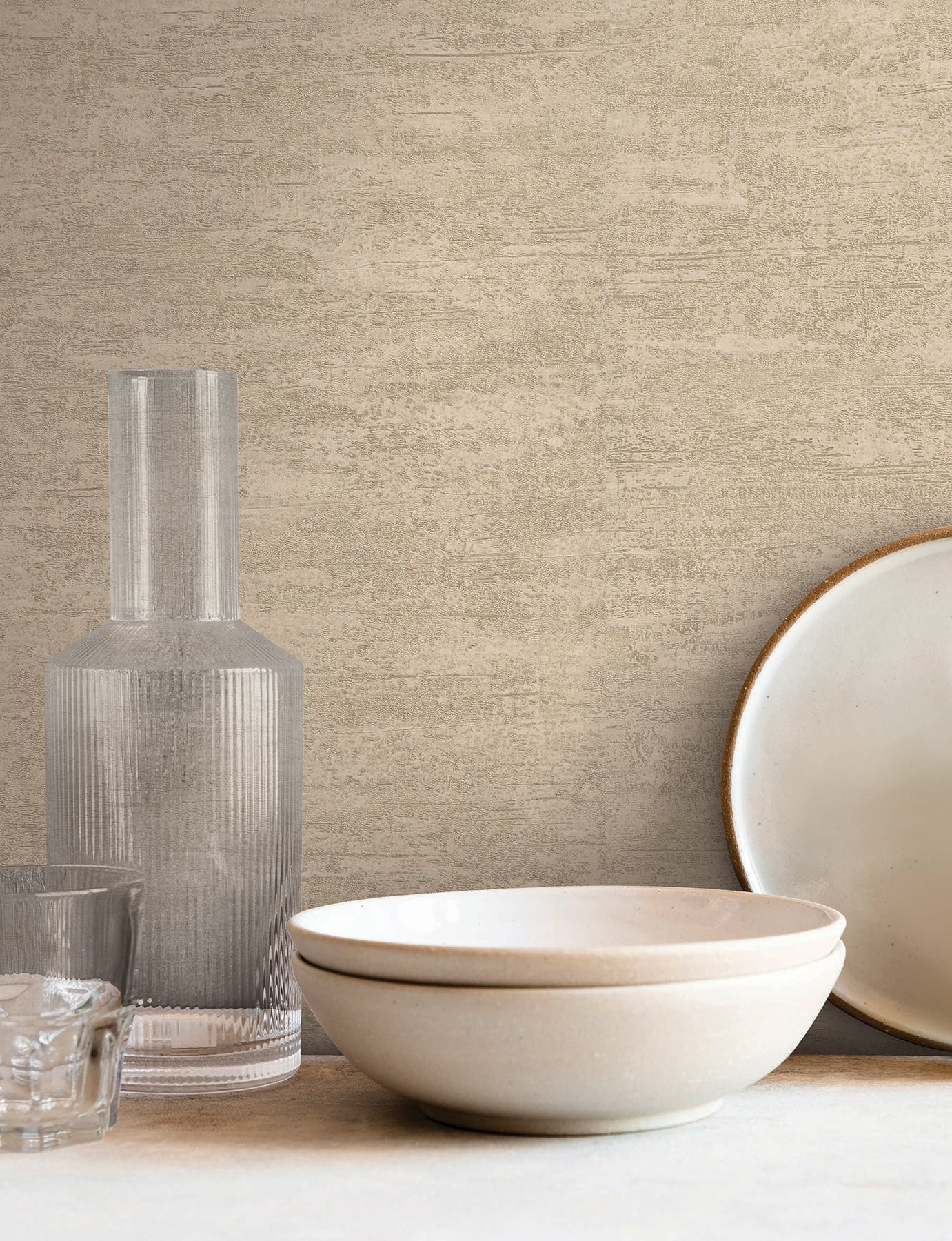 Weathered Stucco wallpaper in wheat color - pattern number SI25753 - by York in the Signature Textures Resource Library Third Edition collection
