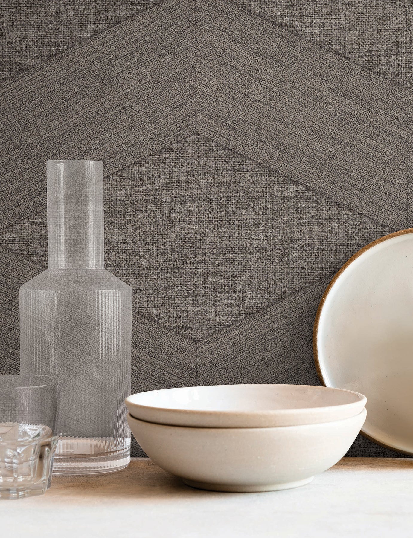Huntsman wallpaper in mushroom color - pattern number SI25834 - by York in the Signature Textures Resource Library Third Edition collection