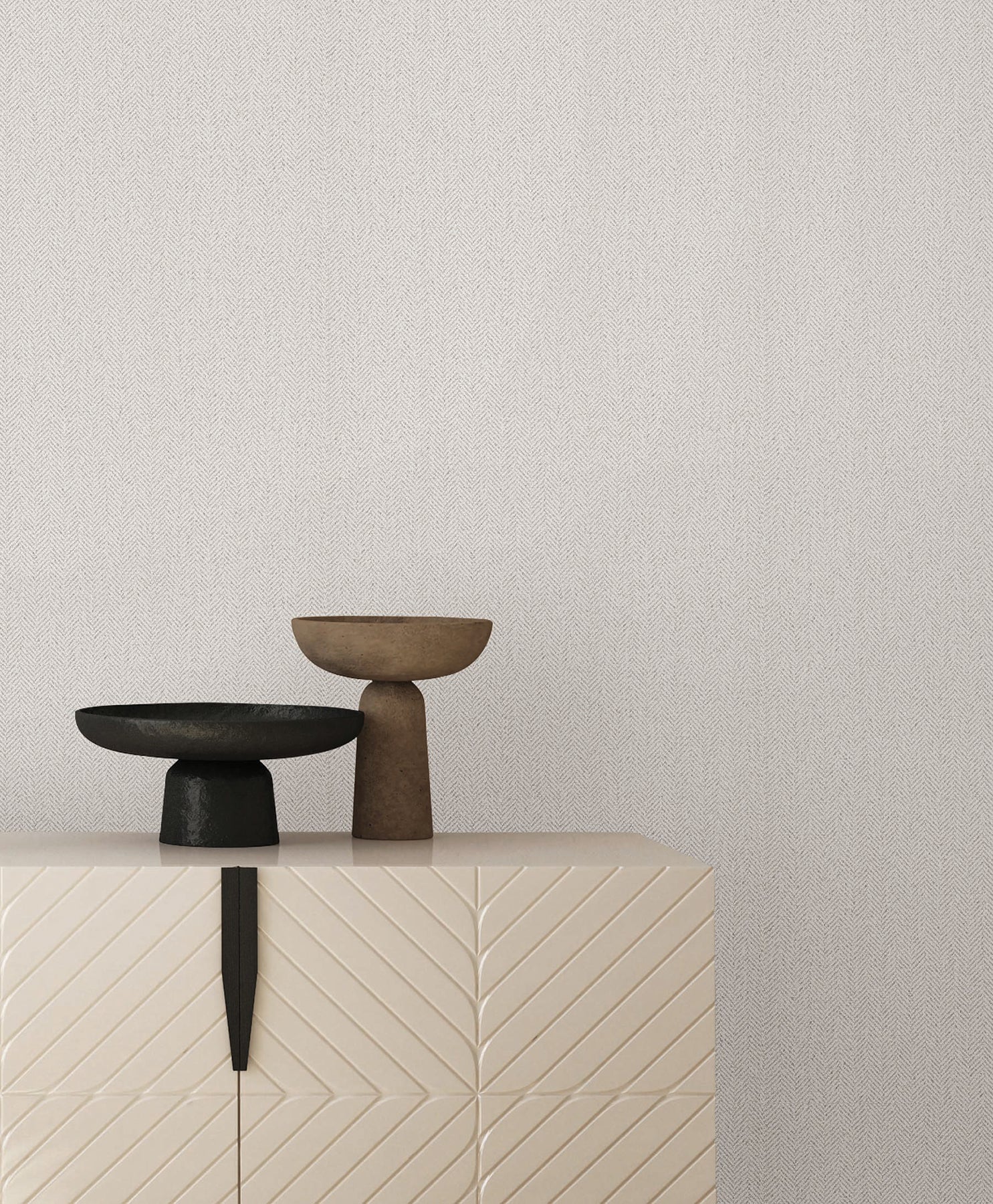 Tailored Chevron wallpaper in white color - pattern number SI26131 - by York in the Signature Textures Resource Library Third Edition collection