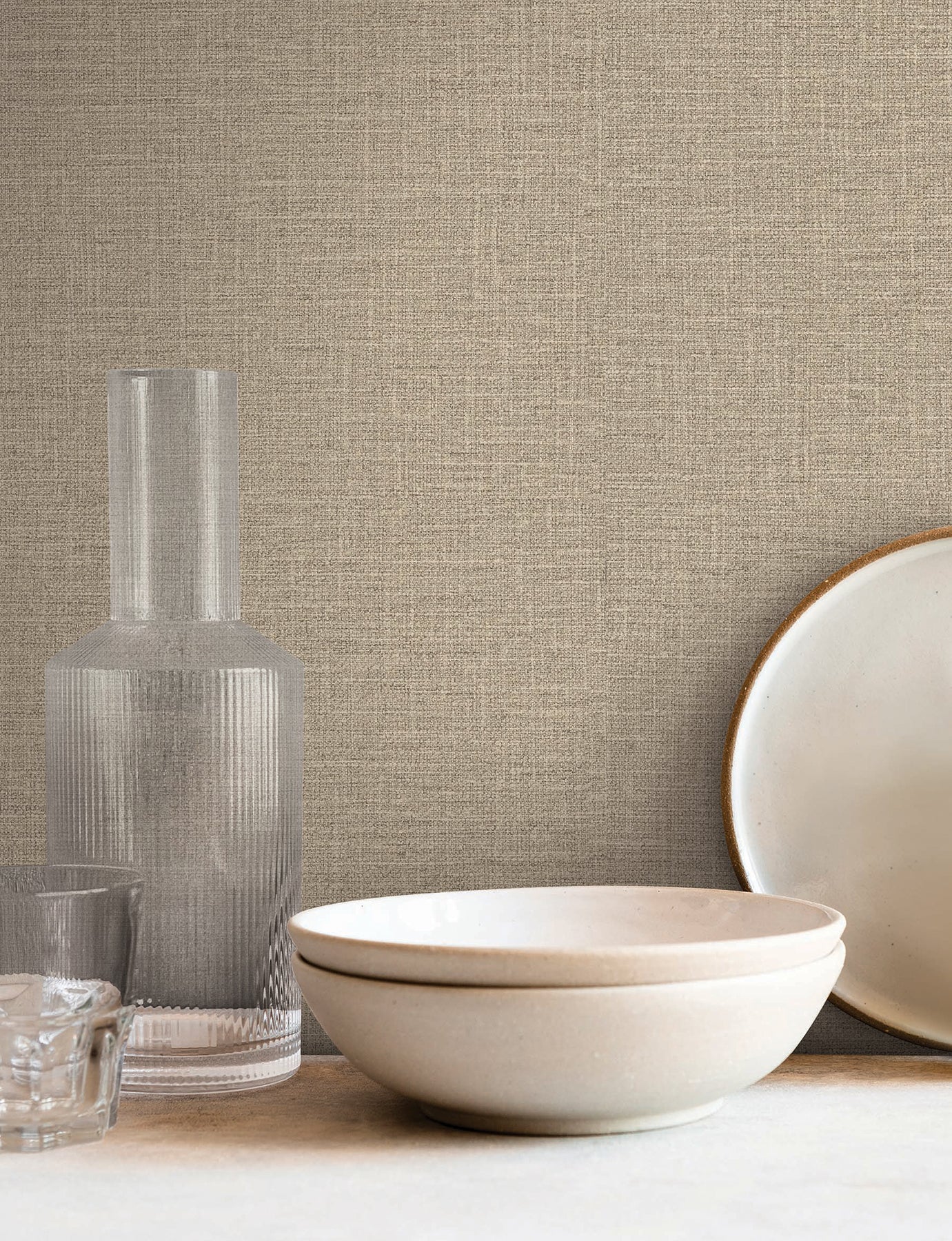 Loom wallpaper in hazelnut color - pattern number SI26144 - by York in the Signature Textures Resource Library Third Edition collection
