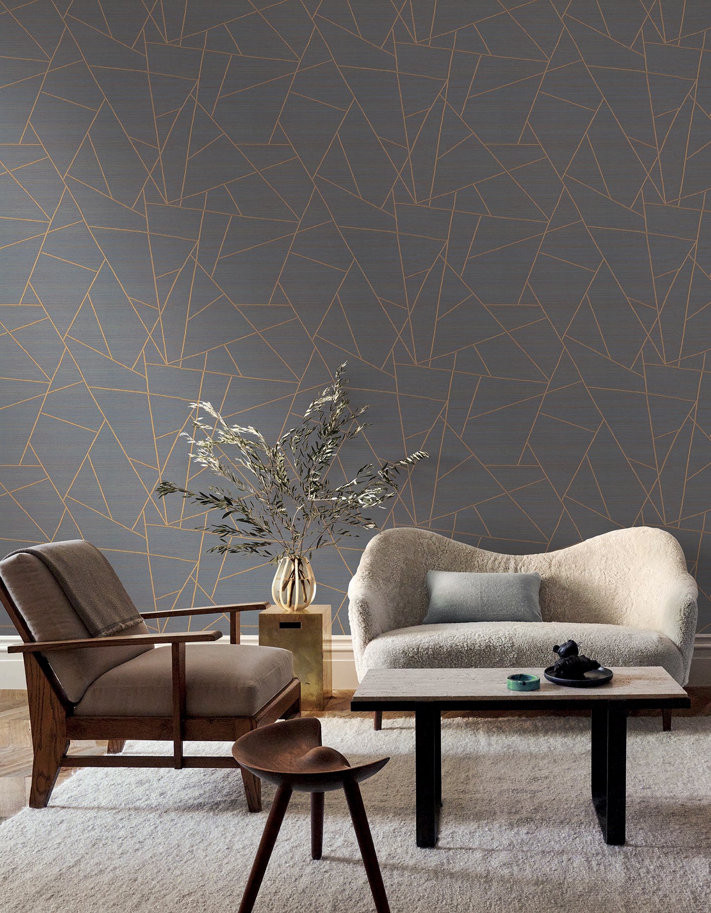 Lisle wallpaper in sapphire color - pattern number SI6820 - by York in the Signature Textures Resource Library Third Edition collection