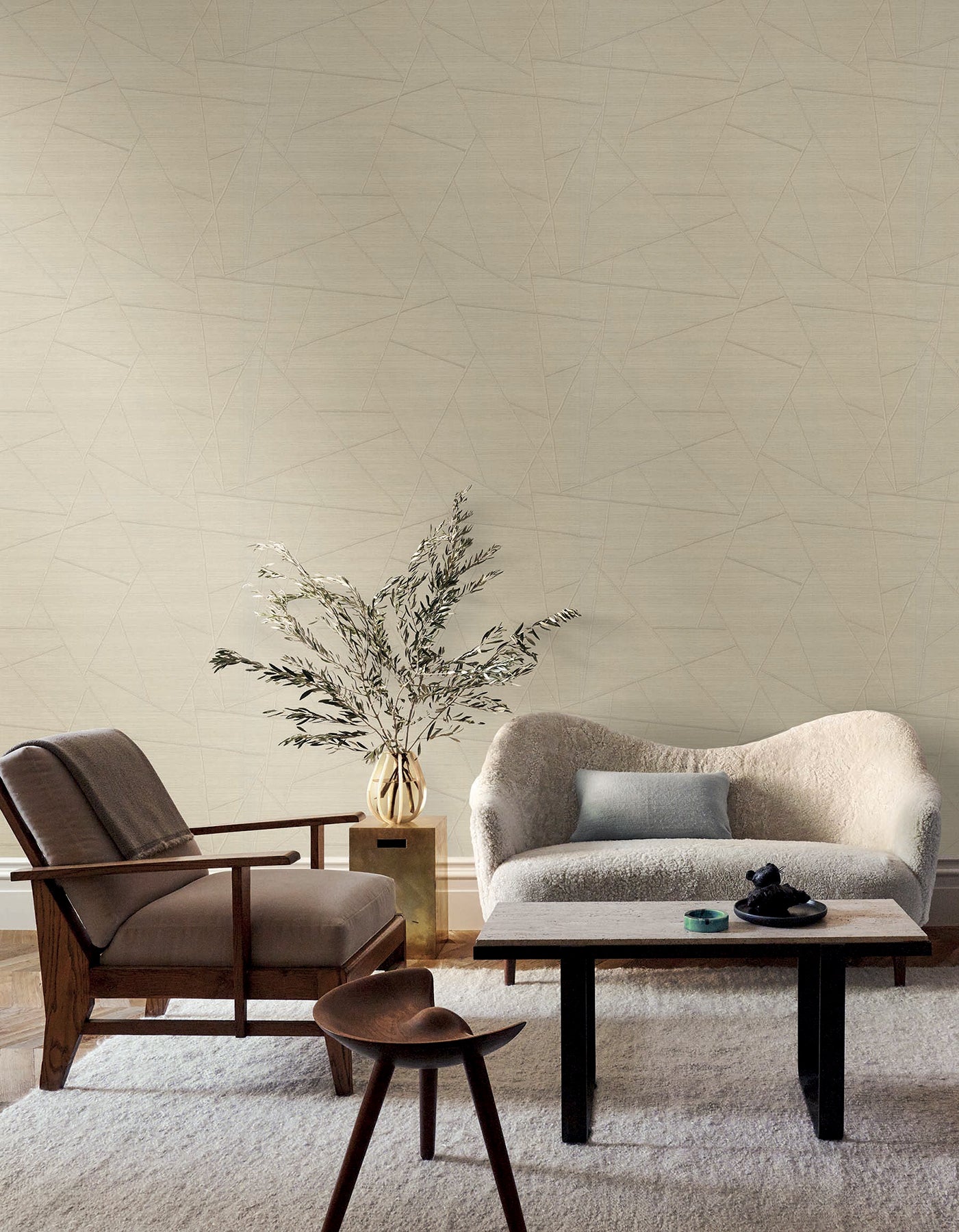 Lisle wallpaper in toasted almond color - pattern number SI6822 - by York in the Signature Textures Resource Library Third Edition collection