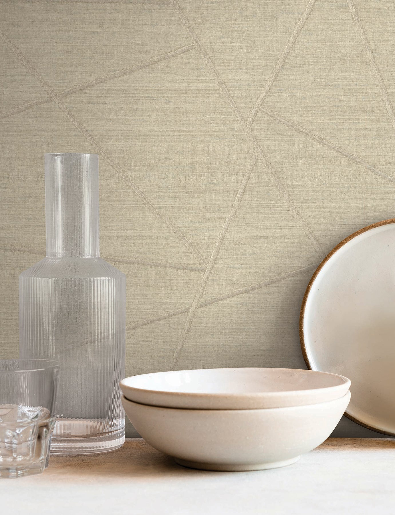 Lisle wallpaper in toasted almond color - pattern number SI6822 - by York in the Signature Textures Resource Library Third Edition collection