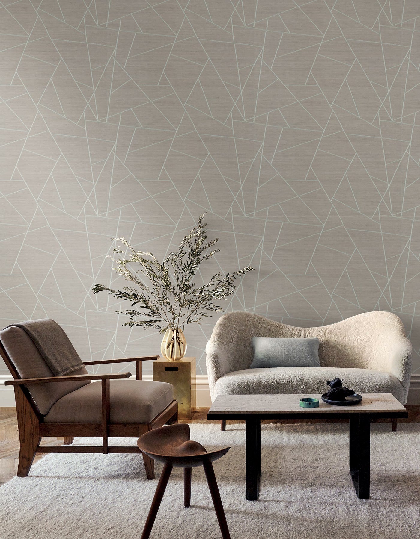 Lisle wallpaper in smoke color - pattern number SI6824 - by York in the Signature Textures Resource Library Third Edition collection
