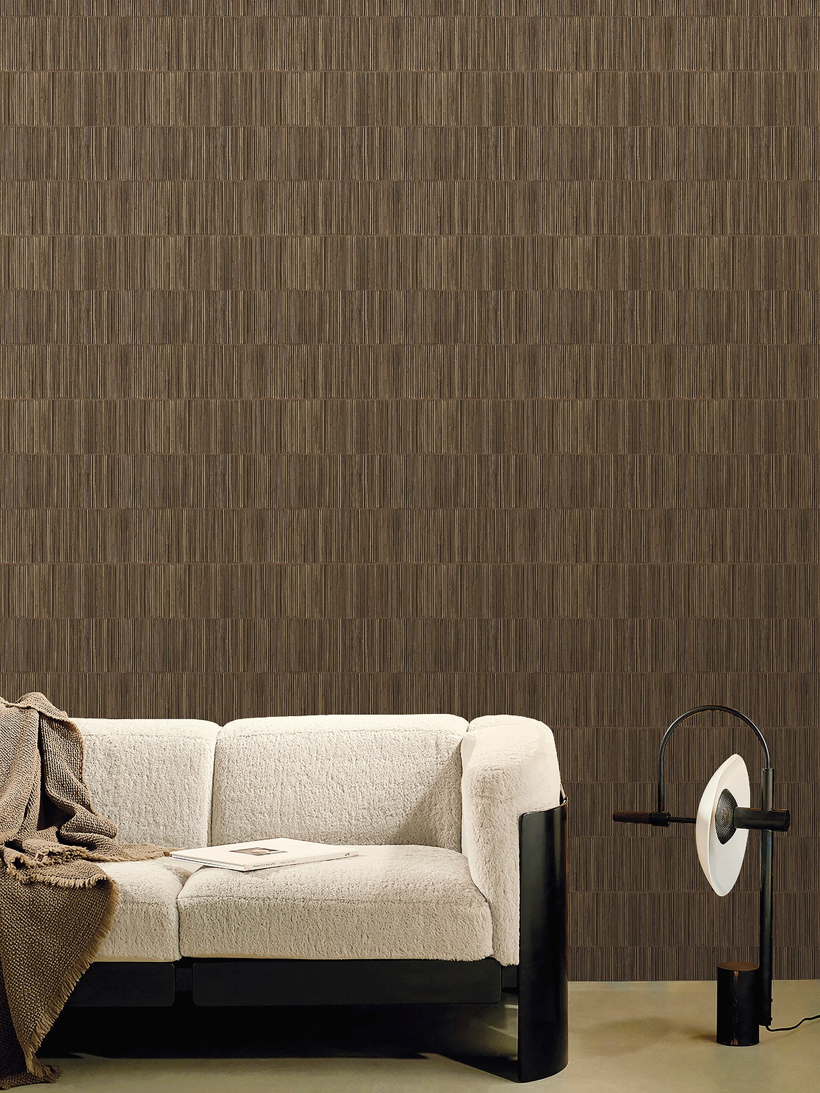 Bamboo wallpaper in bronze brown color - pattern number SP-JA3005 - by Galerie in the Boutique collection
